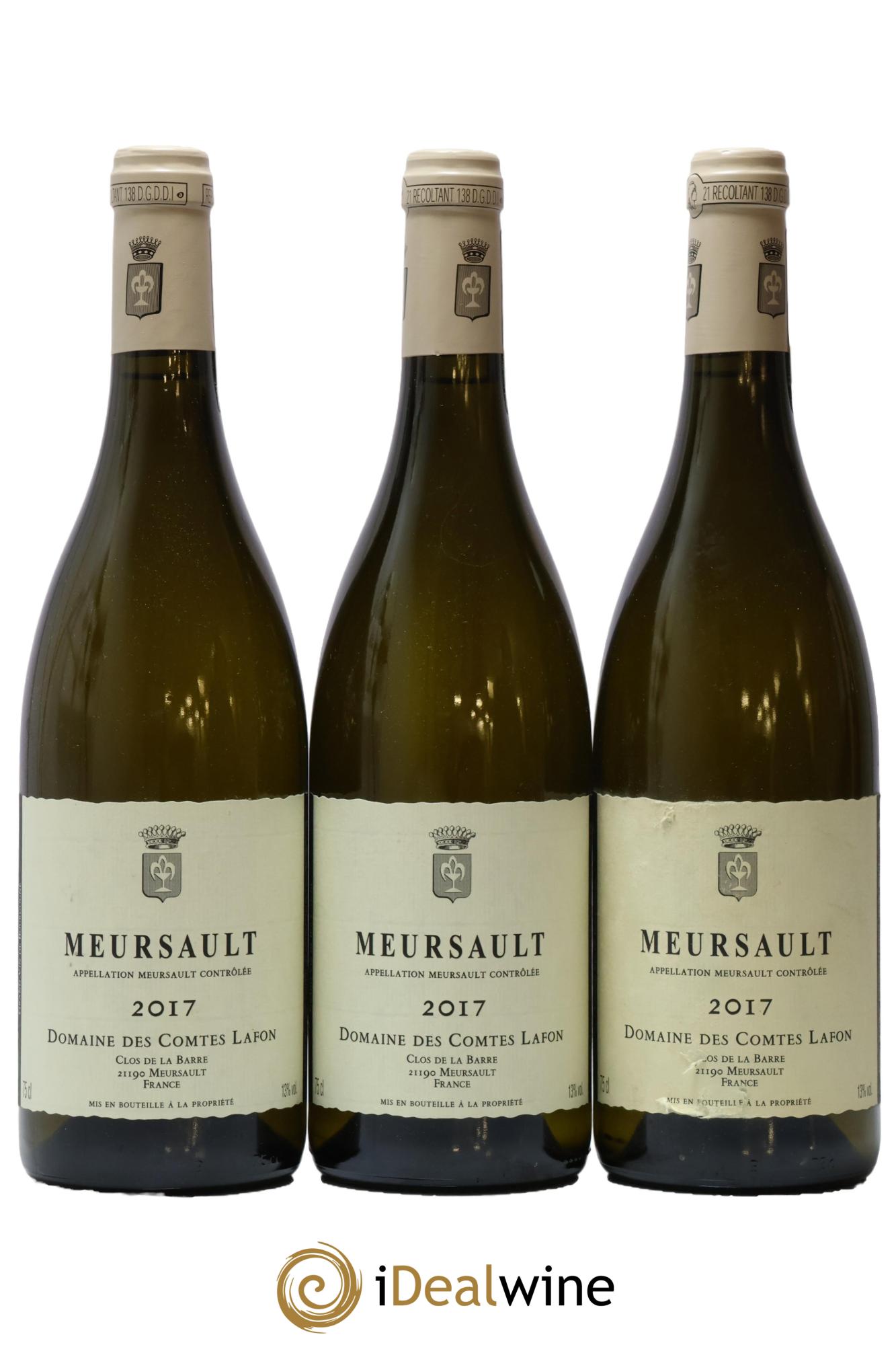 Meursault Comtes Lafon (Domaine des) 2017 - Lot de 3 bouteilles - 0