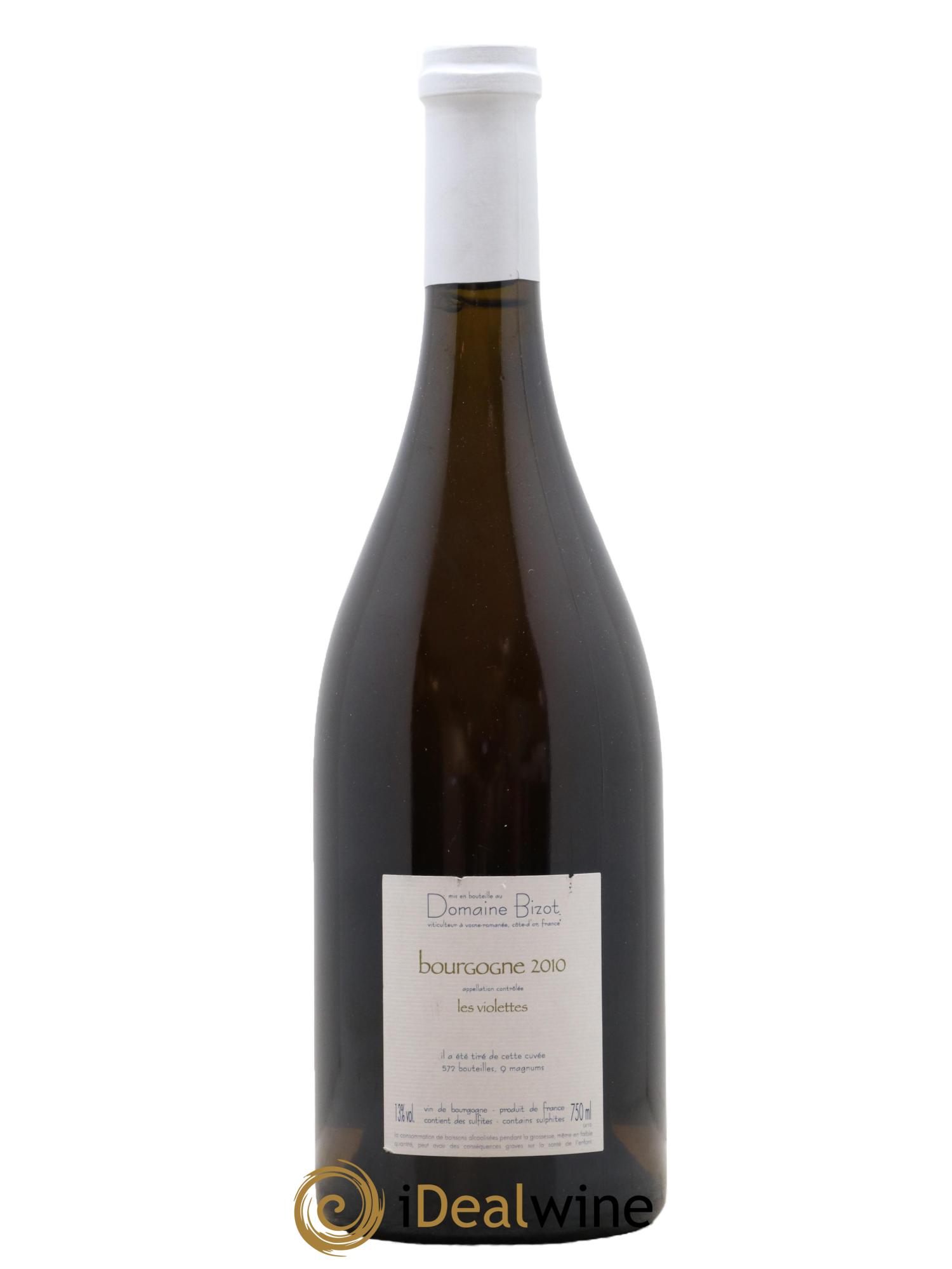 Bourgogne Les Violettes Bizot (Domaine) 2010 - Lot of 1 bottle - 1