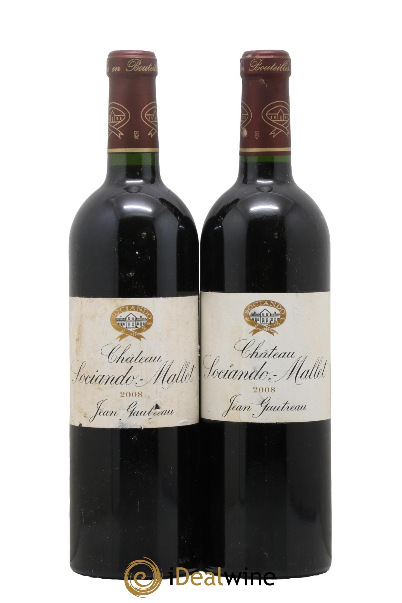 Château Sociando Mallet 2008 - Lot de 2 bouteilles - 0