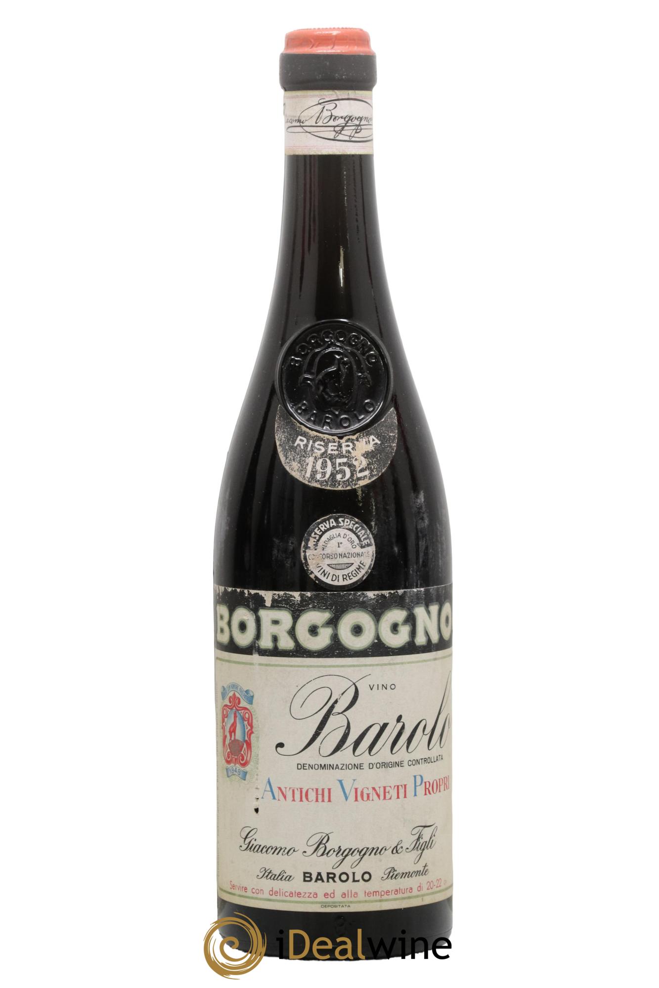 Barolo DOCG Riserva Giacomo Borgogno 1952 - Lotto di 1 bottiglia - 0