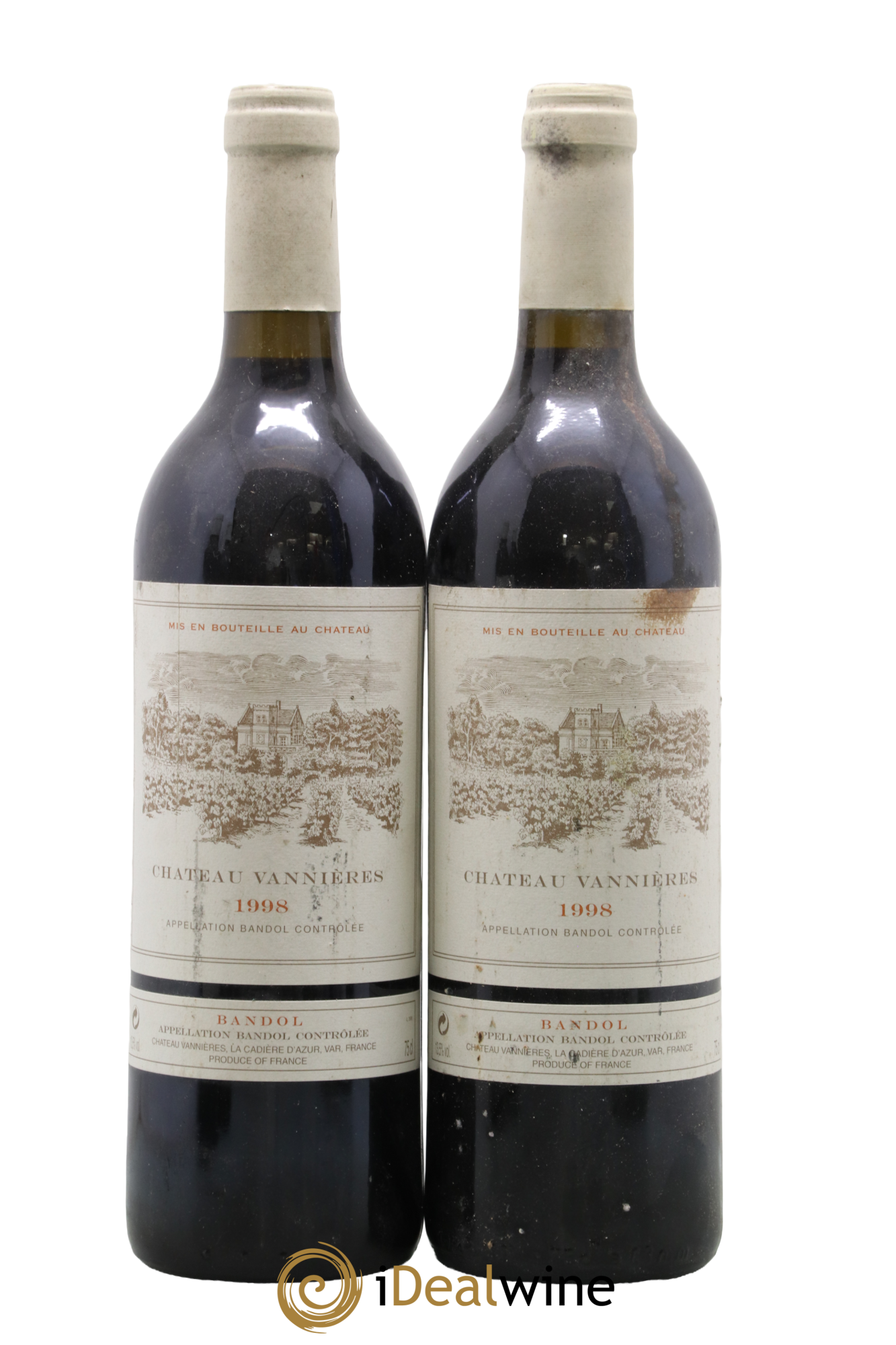 Bandol Château Vannières Éric et Charles-Éric Boisseaux 1998 - Lot de 2 bouteilles - 0