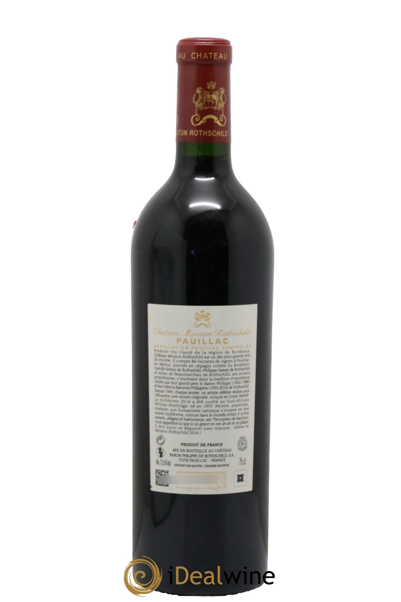 Château Mouton Rothschild 1er Grand Cru Classé 2016 - Lot of 1 bottle - 1