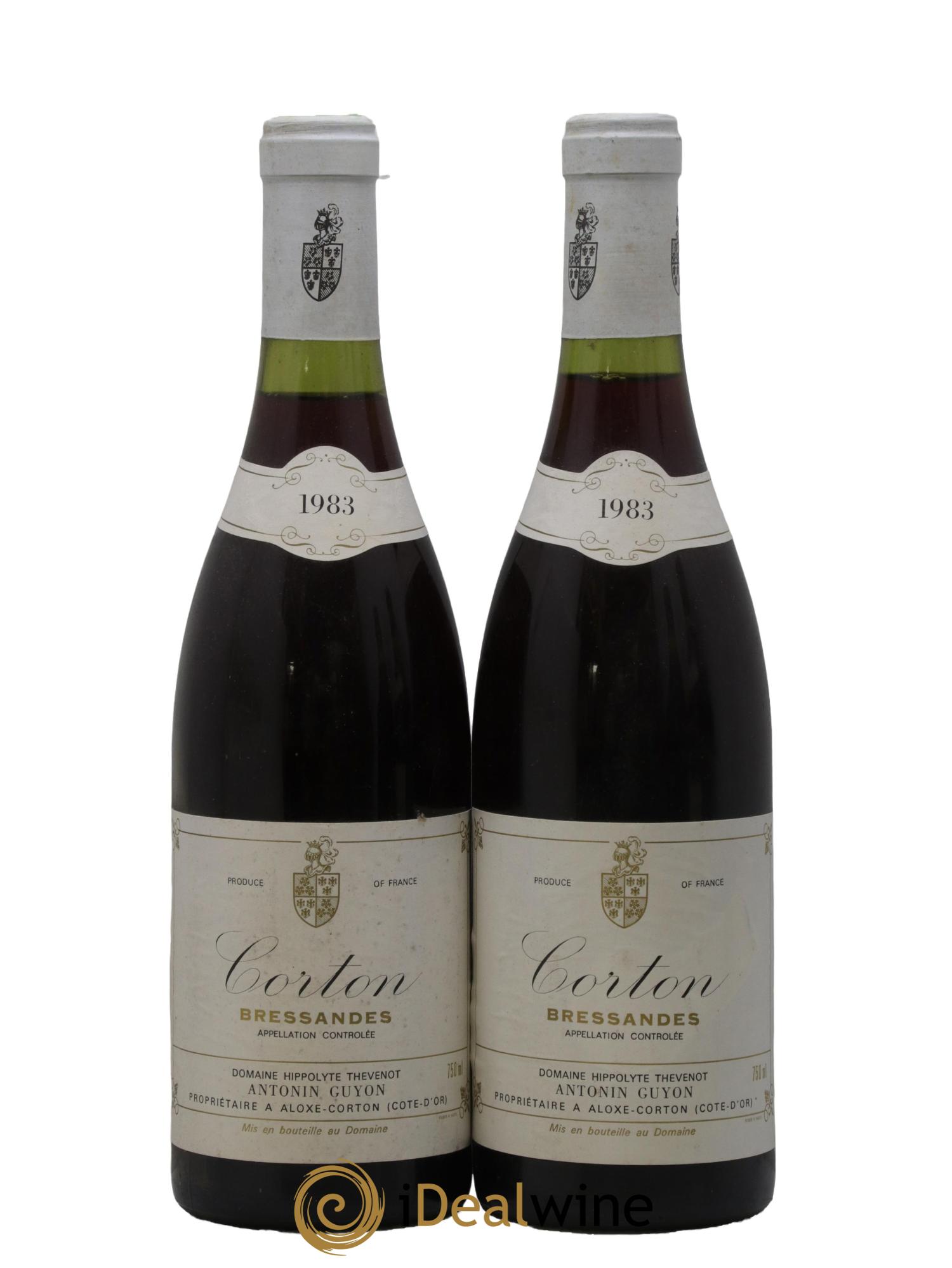 Corton Grand Cru Bressandes Antonin Guyon 1983 - Lot de 2 bouteilles - 0