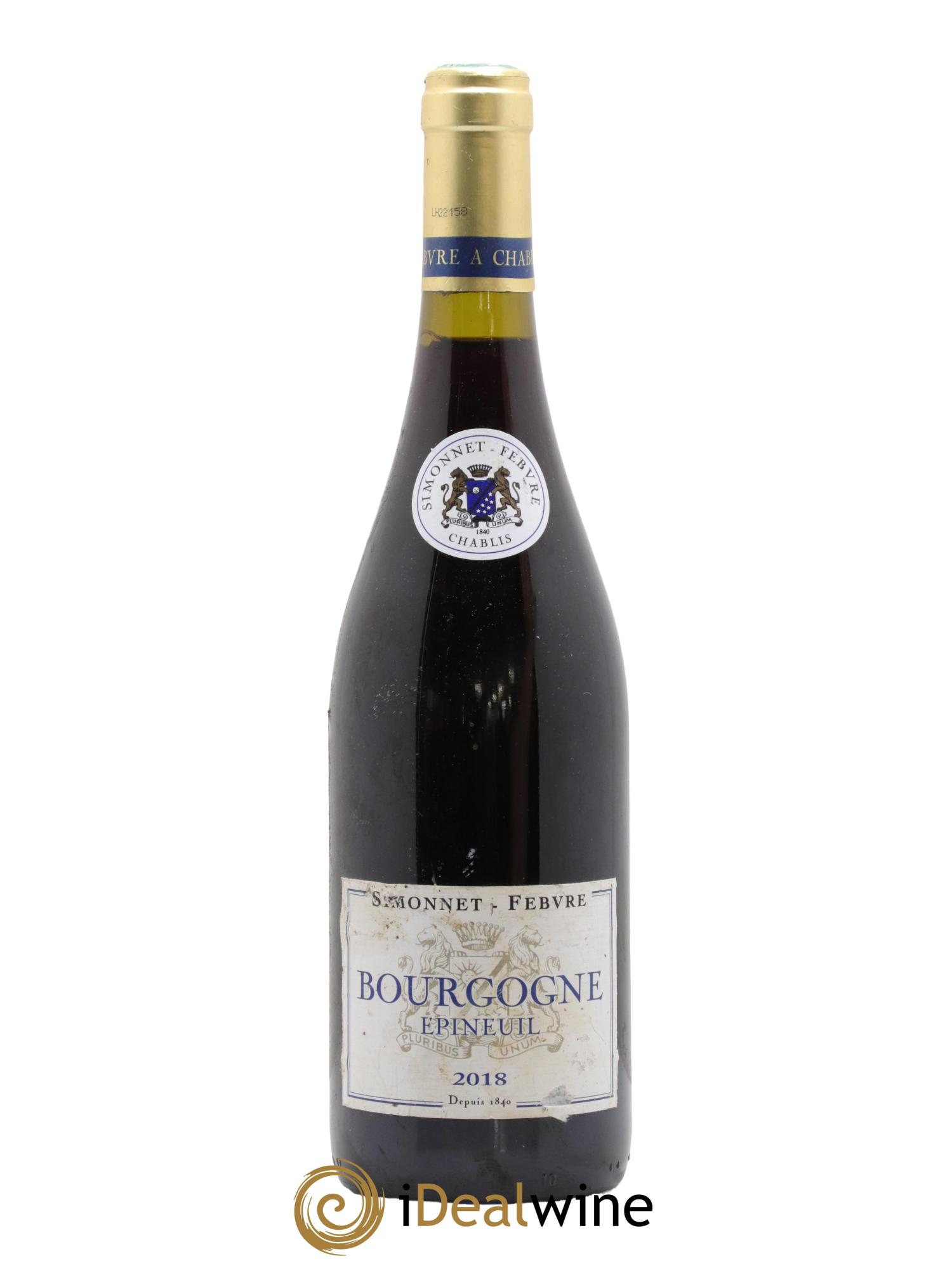 Bourgogne Epineuil Simonnet Febvre 2018 - Lotto di 1 bottiglia - 0