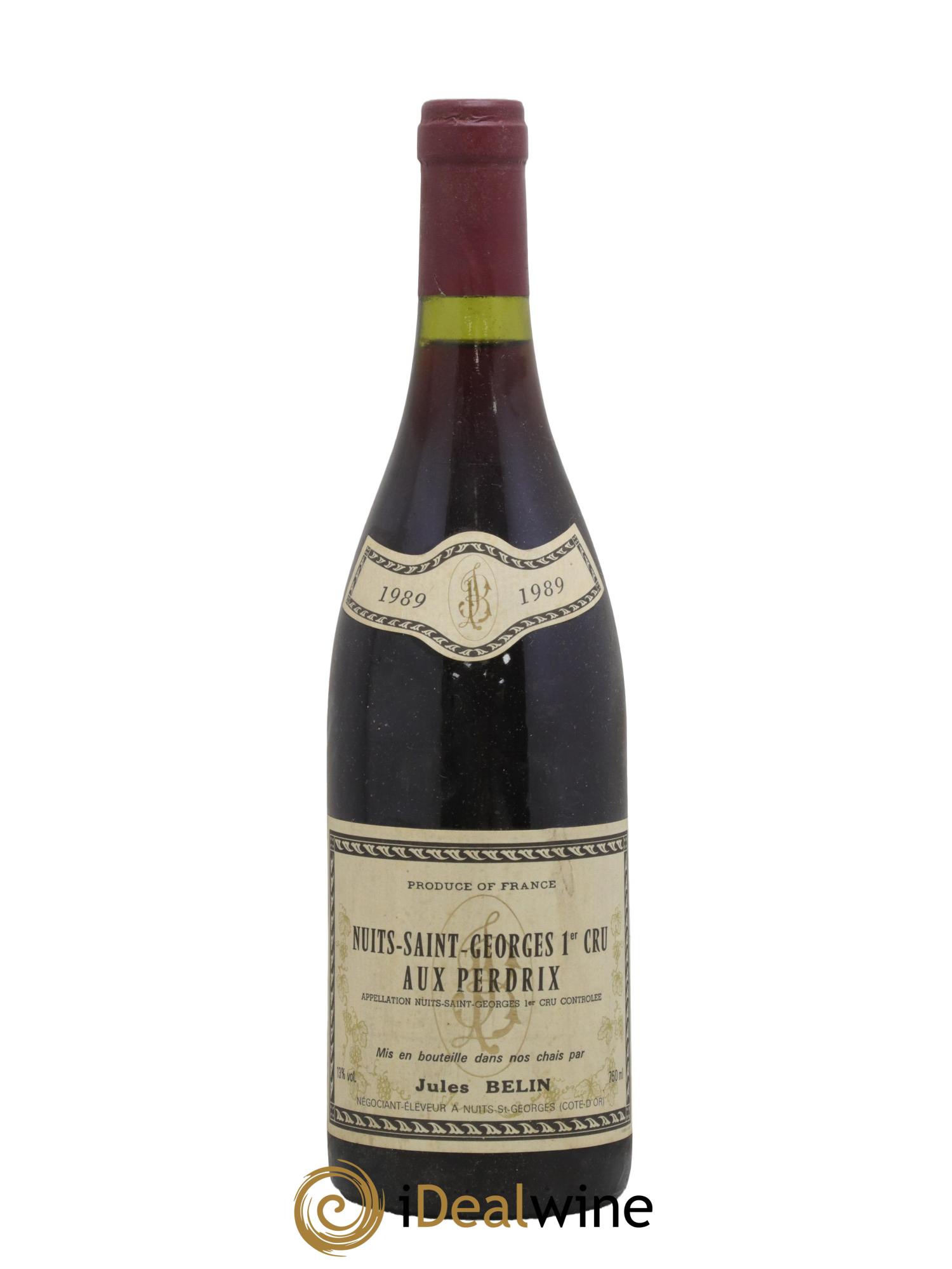 Nuits-Saint-Georges 1er Cru Aux Perdrix Jules Belin 1989 - Lot de 1 bouteille - 0