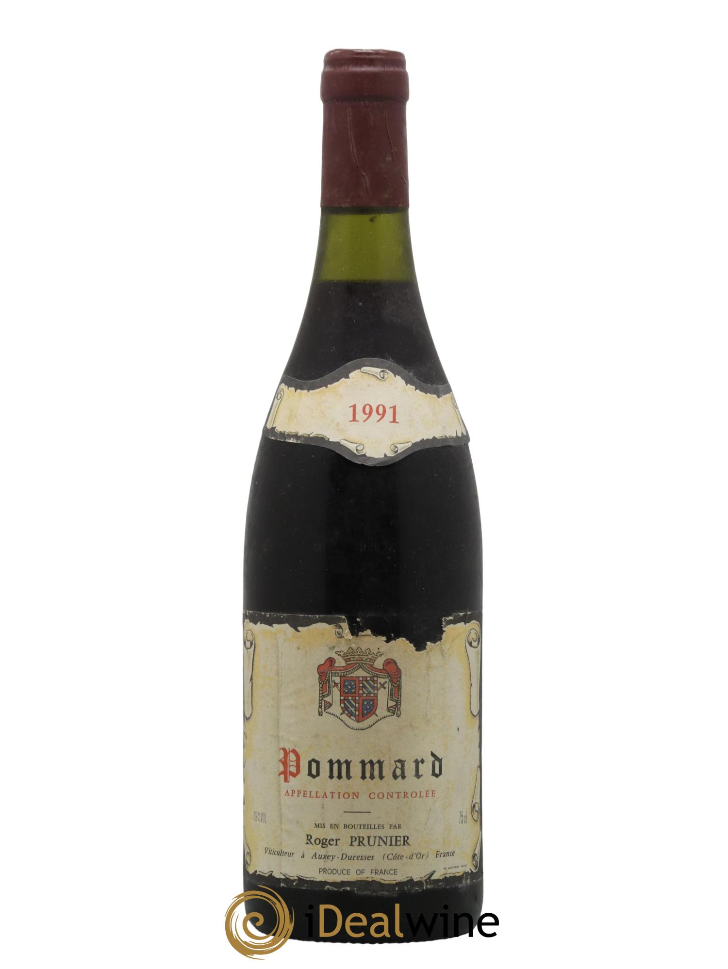 Pommard Domaine Roger Prunier 1991 - Lot de 1 bouteille - 0