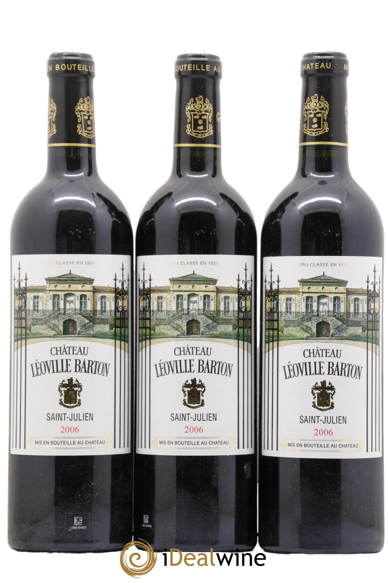 Château Léoville Barton 2ème Grand Cru Classé 2006 - Lot de 3 bouteilles - 0