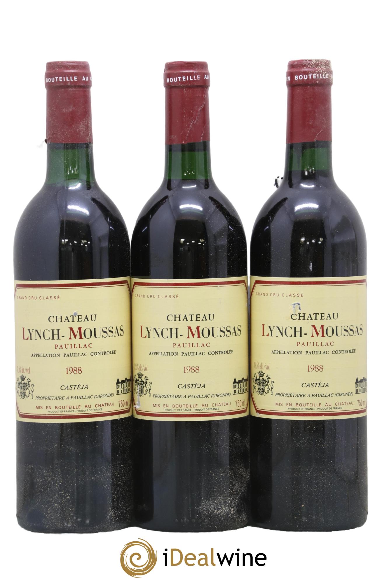 Château Lynch Moussas 5ème Grand Cru Classé 1988 - Lot de 12 bouteilles - 1