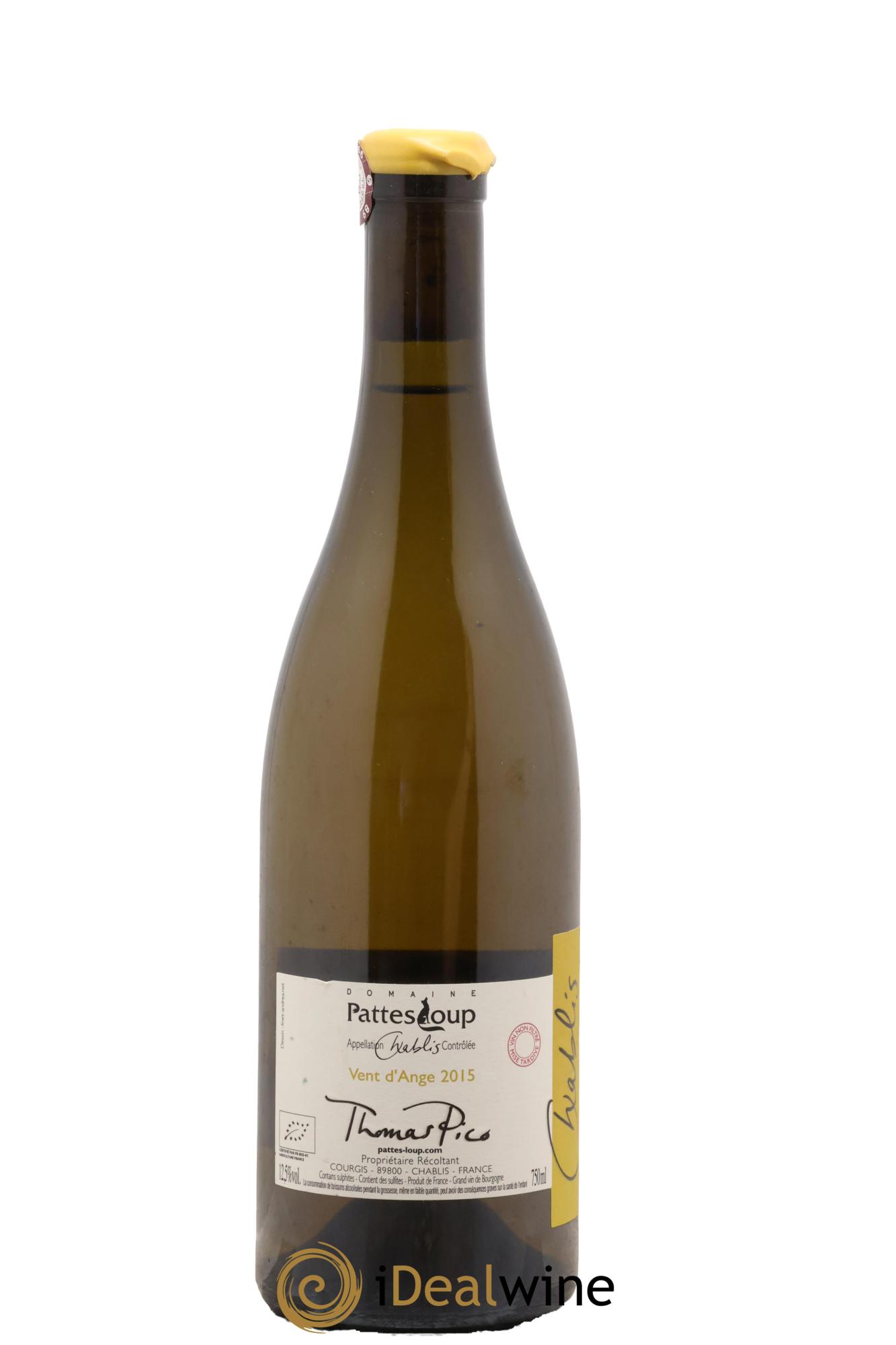 Chablis Vent d'Ange Pattes Loup (Domaine) 2015 - Posten von 1 Flasche - 1