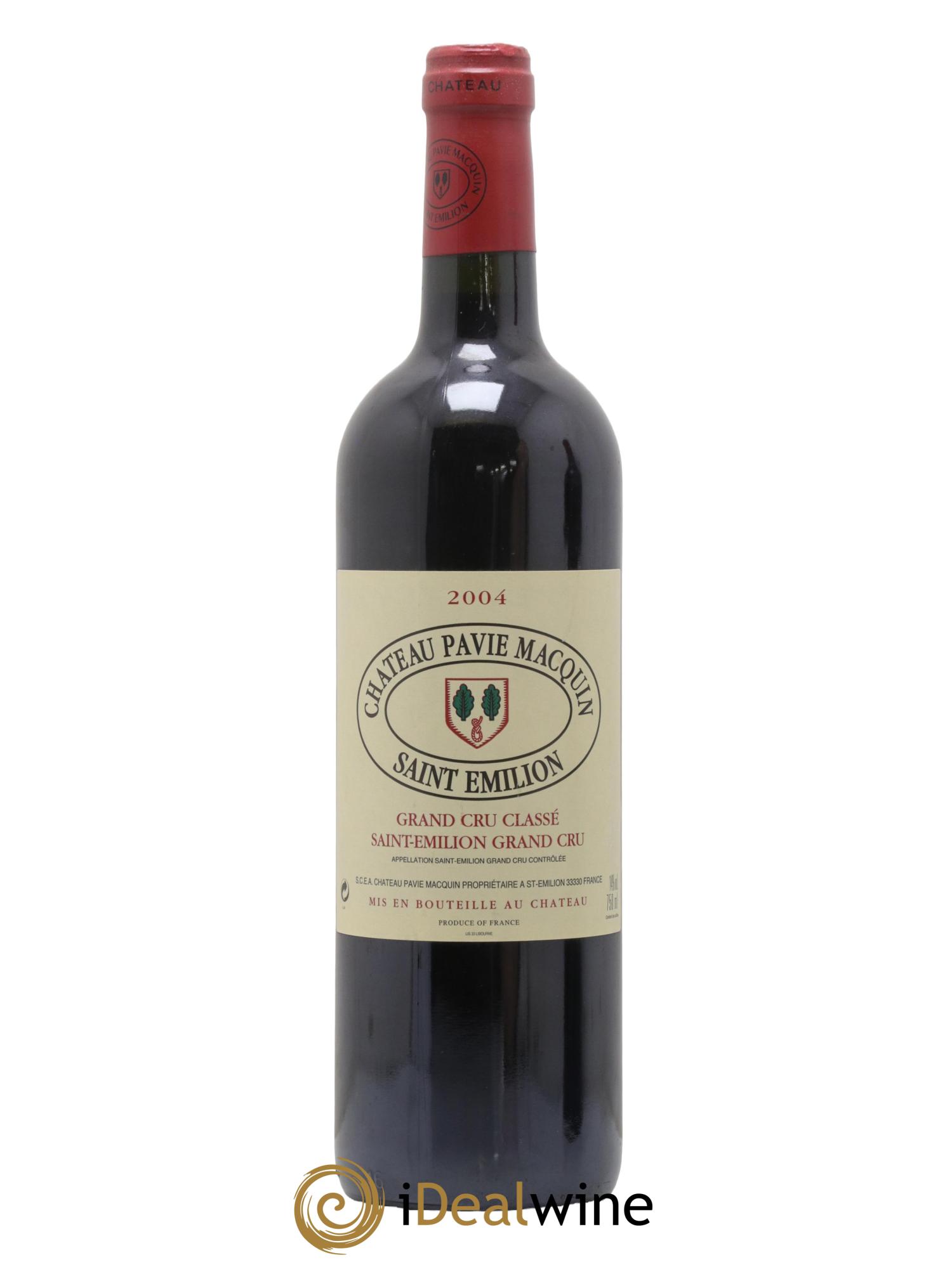 Château Pavie Macquin 1er Grand Cru Classé B 2004 - Lot de 1 bouteille - 0