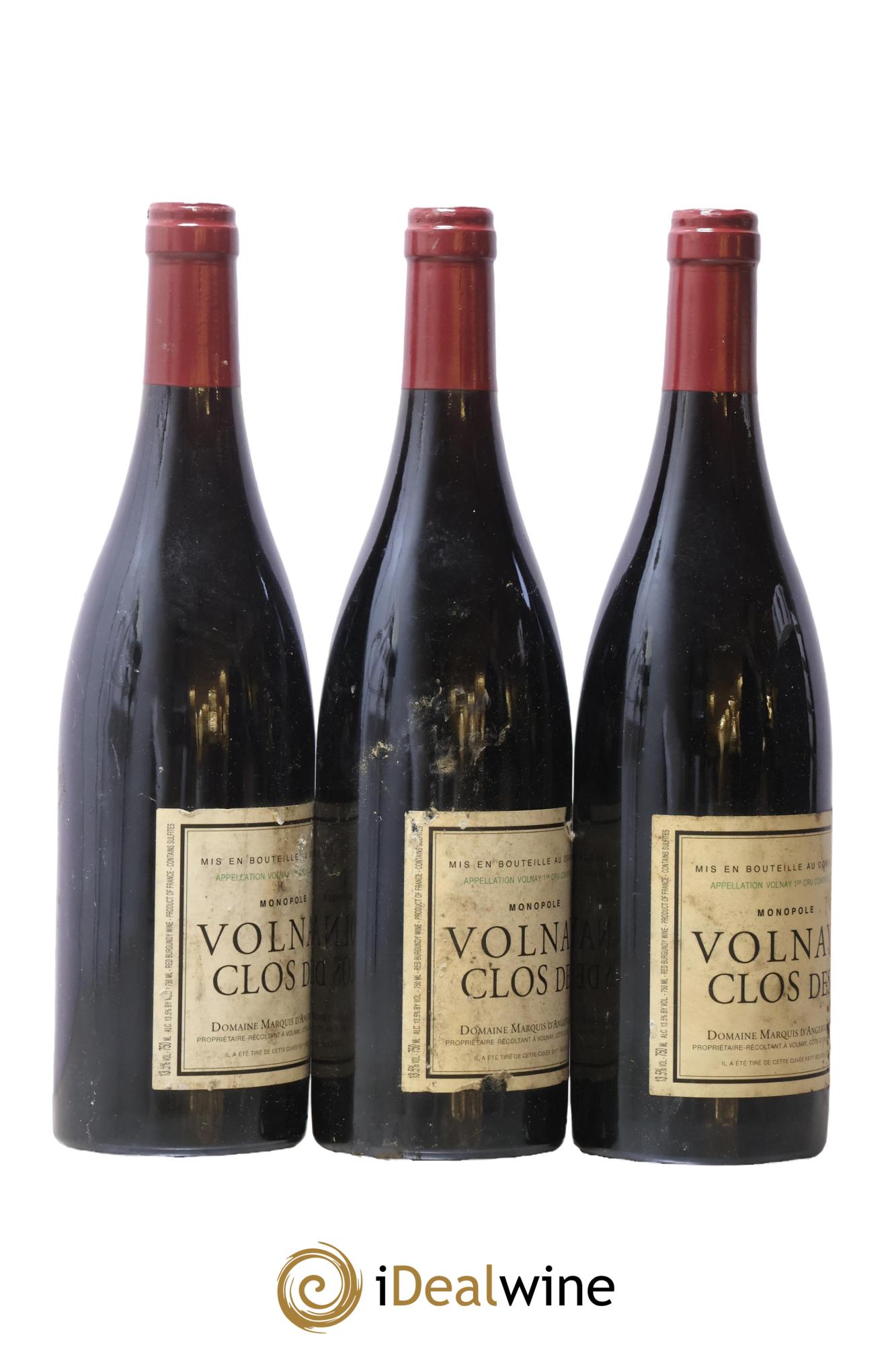 Volnay 1er Cru Clos des Ducs Marquis d'Angerville (Domaine) 2020 - Lot of 3 bottles - 1