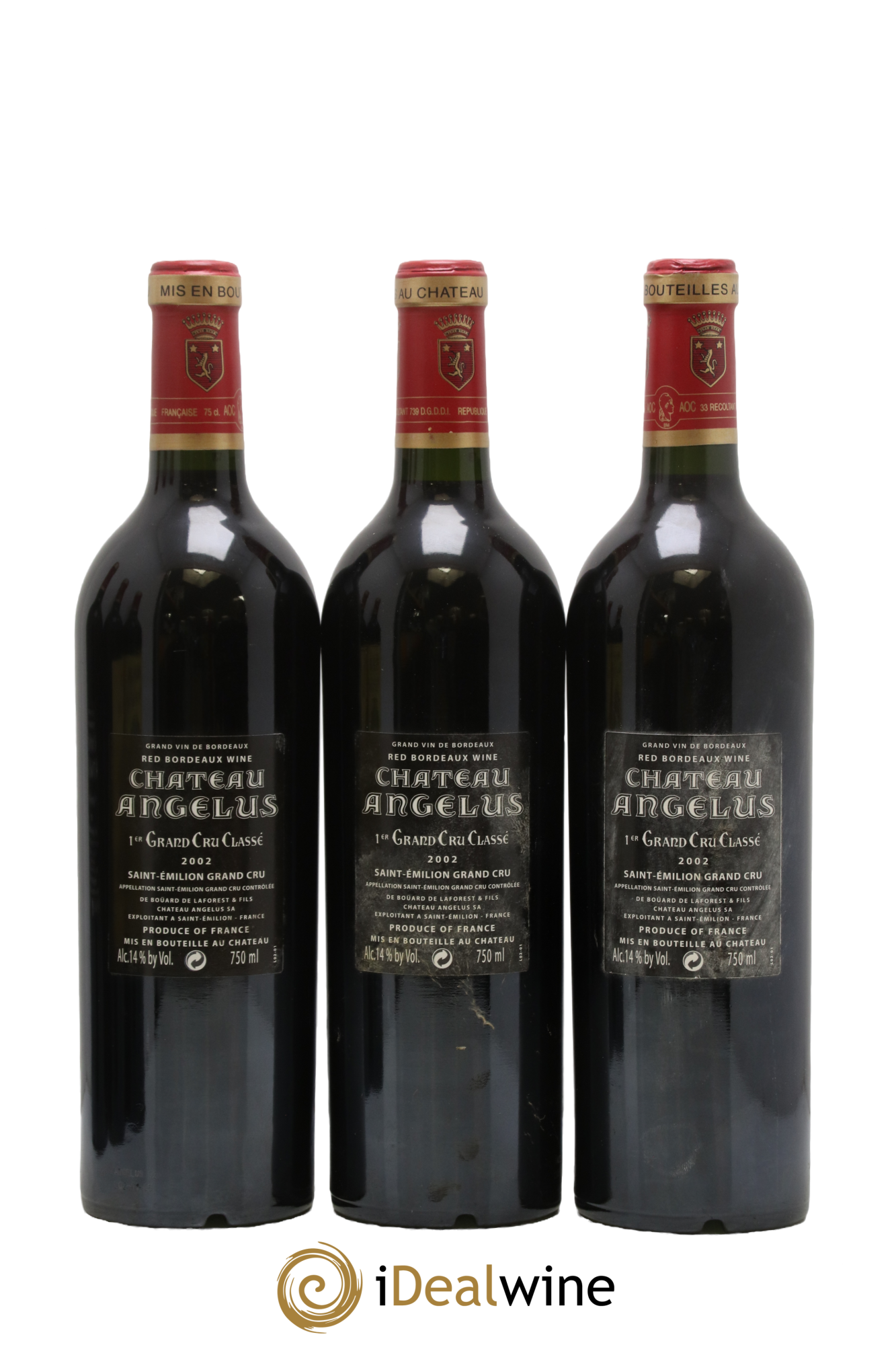 Château Angélus 1er Grand Cru Classé A 2002 - Lot de 12 bouteilles - 6