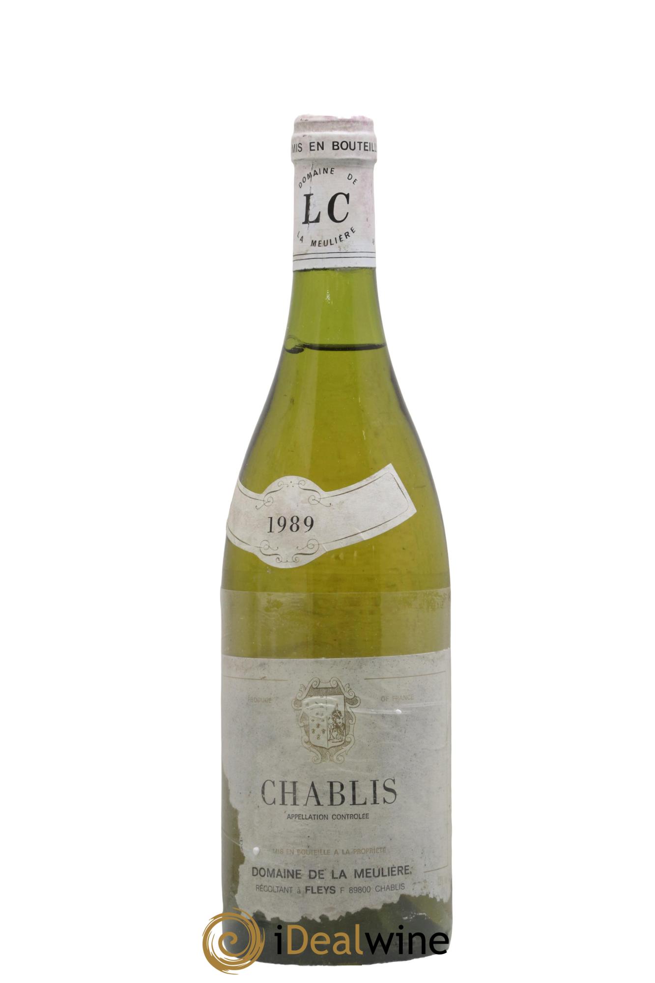 Chablis Domaine de la Meulière 1989 - Posten von 1 Flasche - 0
