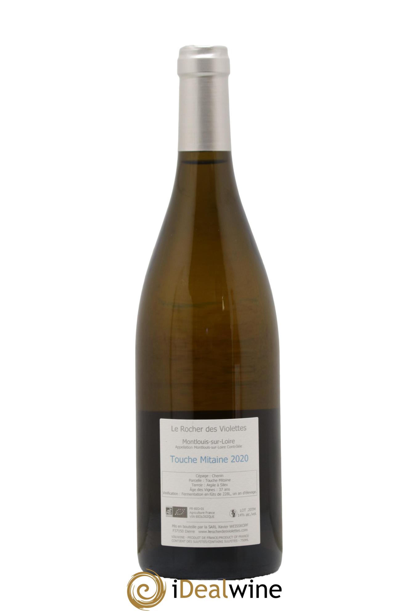 Montlouis-sur-Loire Touche Mitaine Le Rocher des Violettes 2020 - Lot de 1 bouteille - 1