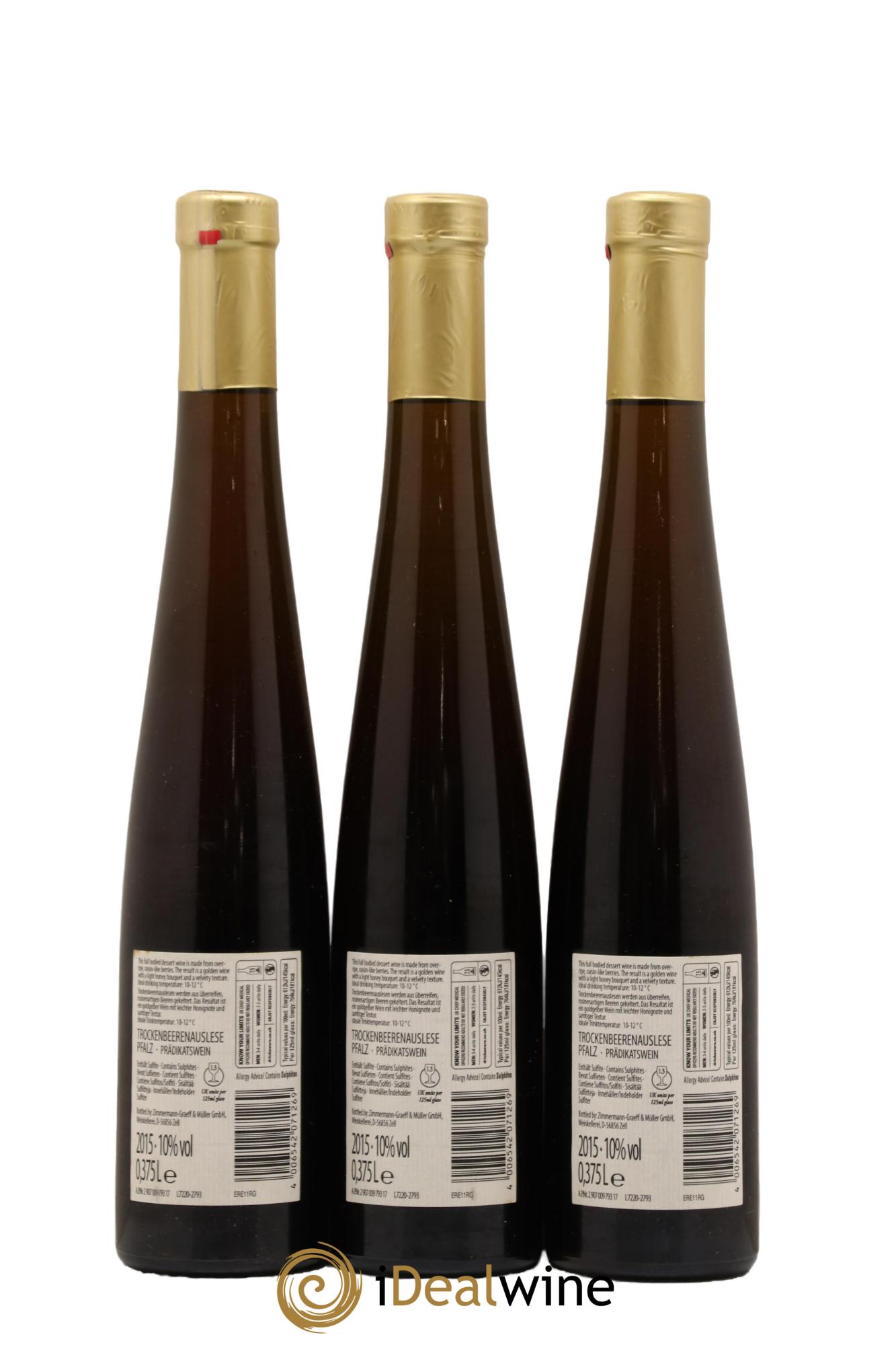 Allemagne Pfalz Trockenbeerenauslese Roman Graeff 2015 - Lot de 12 demi bouteilles - 2