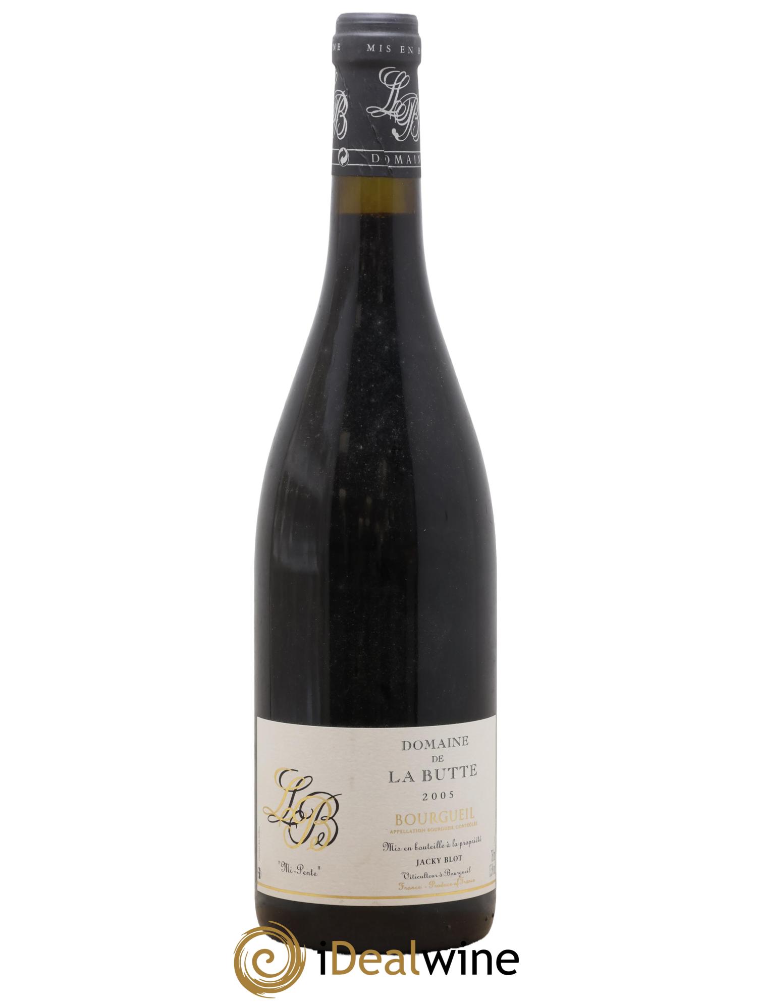 Bourgueil Mi-Pente Domaine de La Butte - Jacky Blot 2005 - Posten von 1 Flasche - 0