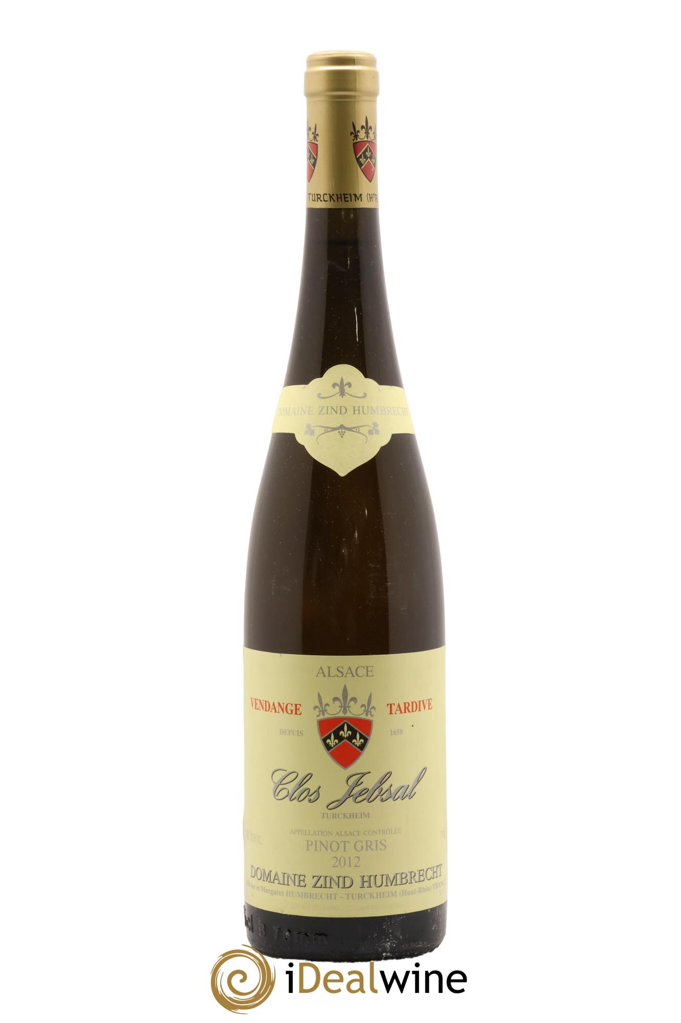 Alsace Pinot Gris Clos Jebsal Vendanges Tardives Zind-Humbrecht (Domaine) 2012 - Posten von 1 Flasche - 0