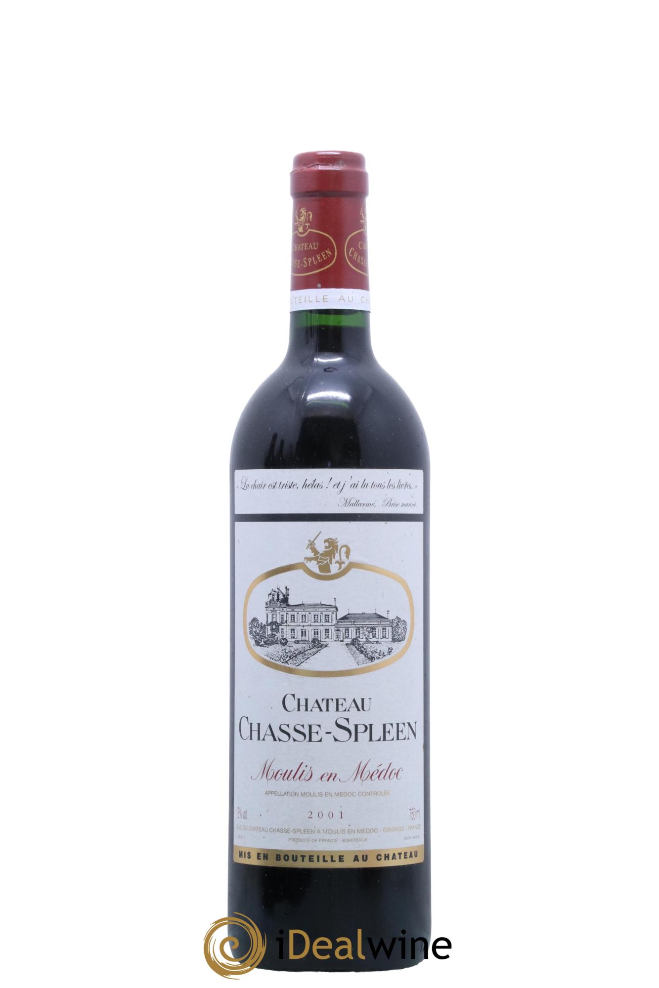 Château Chasse Spleen 2001 - Lot de 1 bouteille - 0