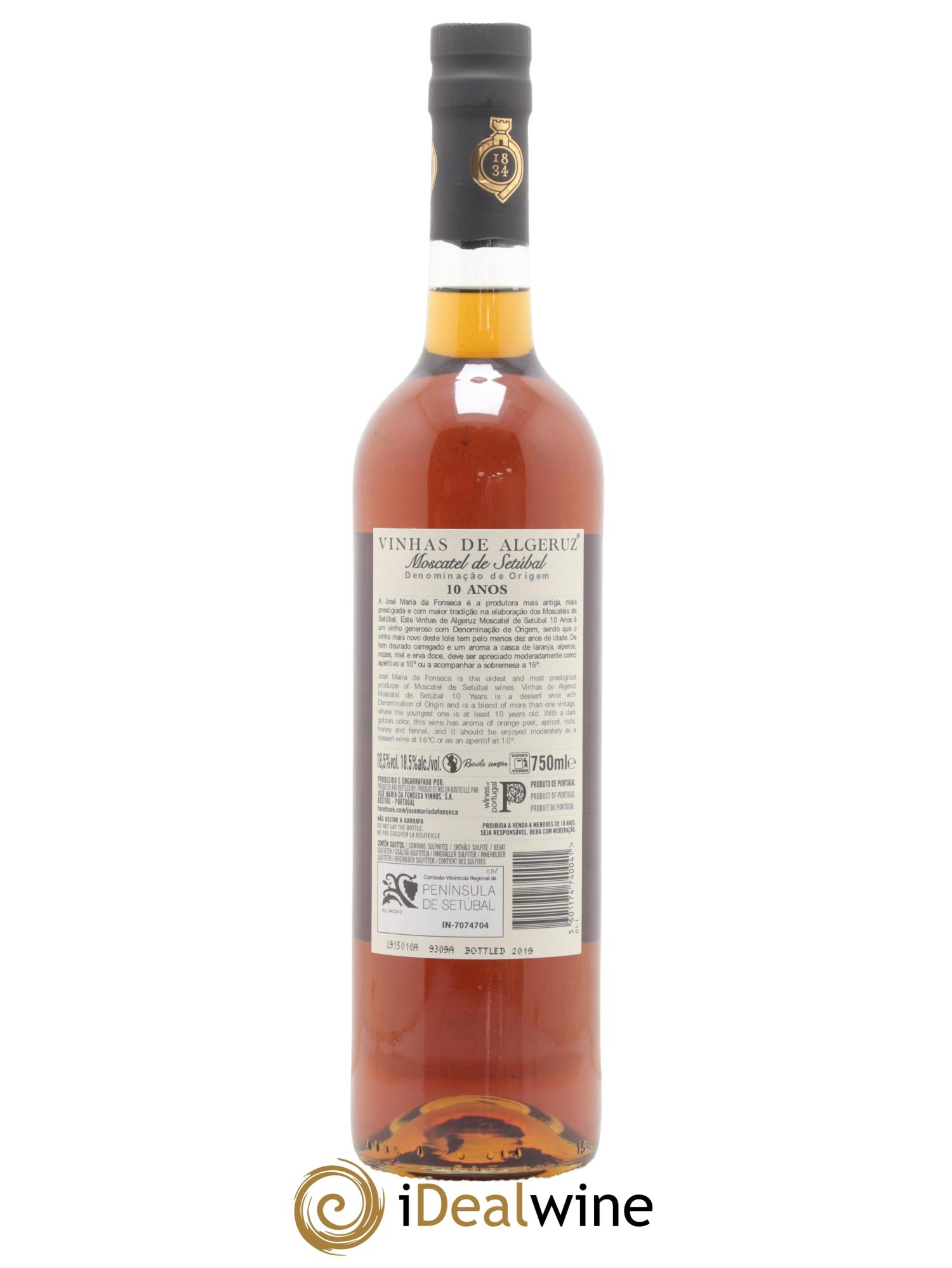 Divers Vinhas de Algeruz 10 anos Moscatel de Setubal Jose Maria da Fonseca - Lot of 1 bottle - 1