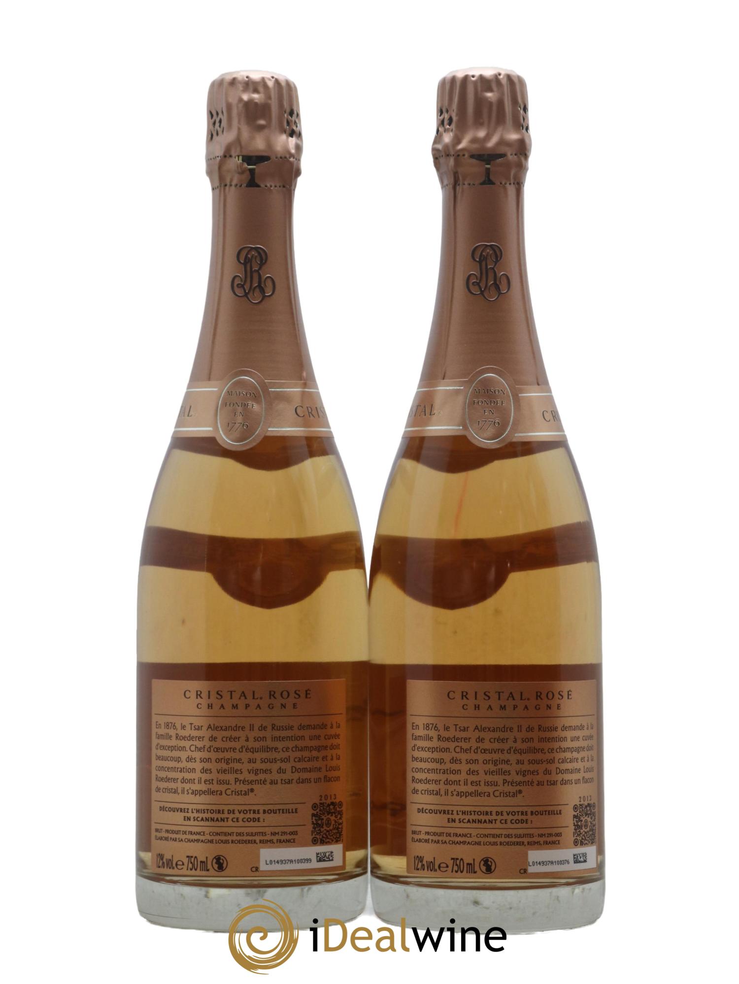 Cristal Louis Roederer 2013 - Lot of 2 bottles - 2