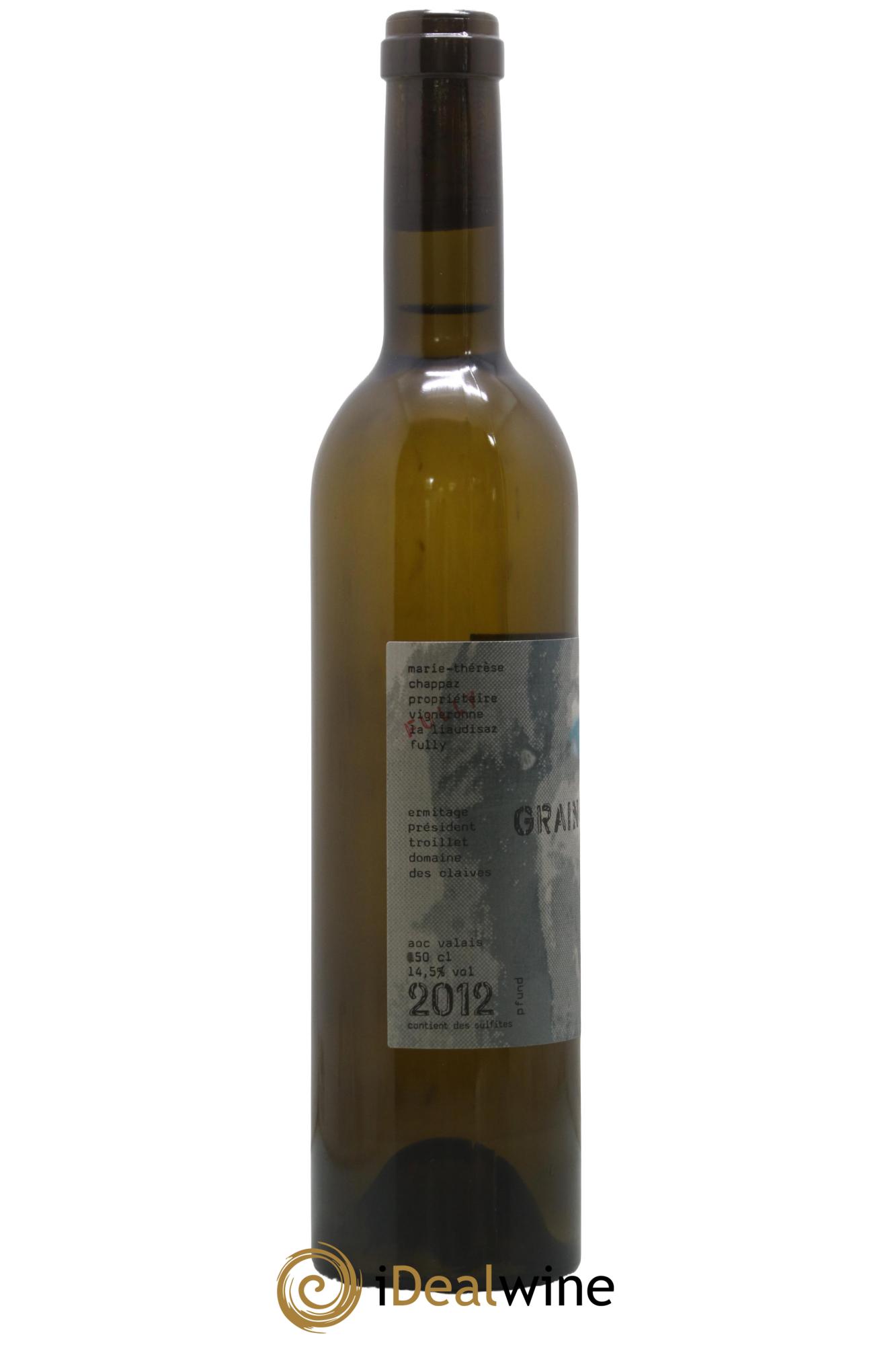 Valais Grain d'Or Ermitage Président Troillet Marie-Thérèse Chappaz - Domaine Des Claives 2012 - Lot de 1 format 50cl - 1