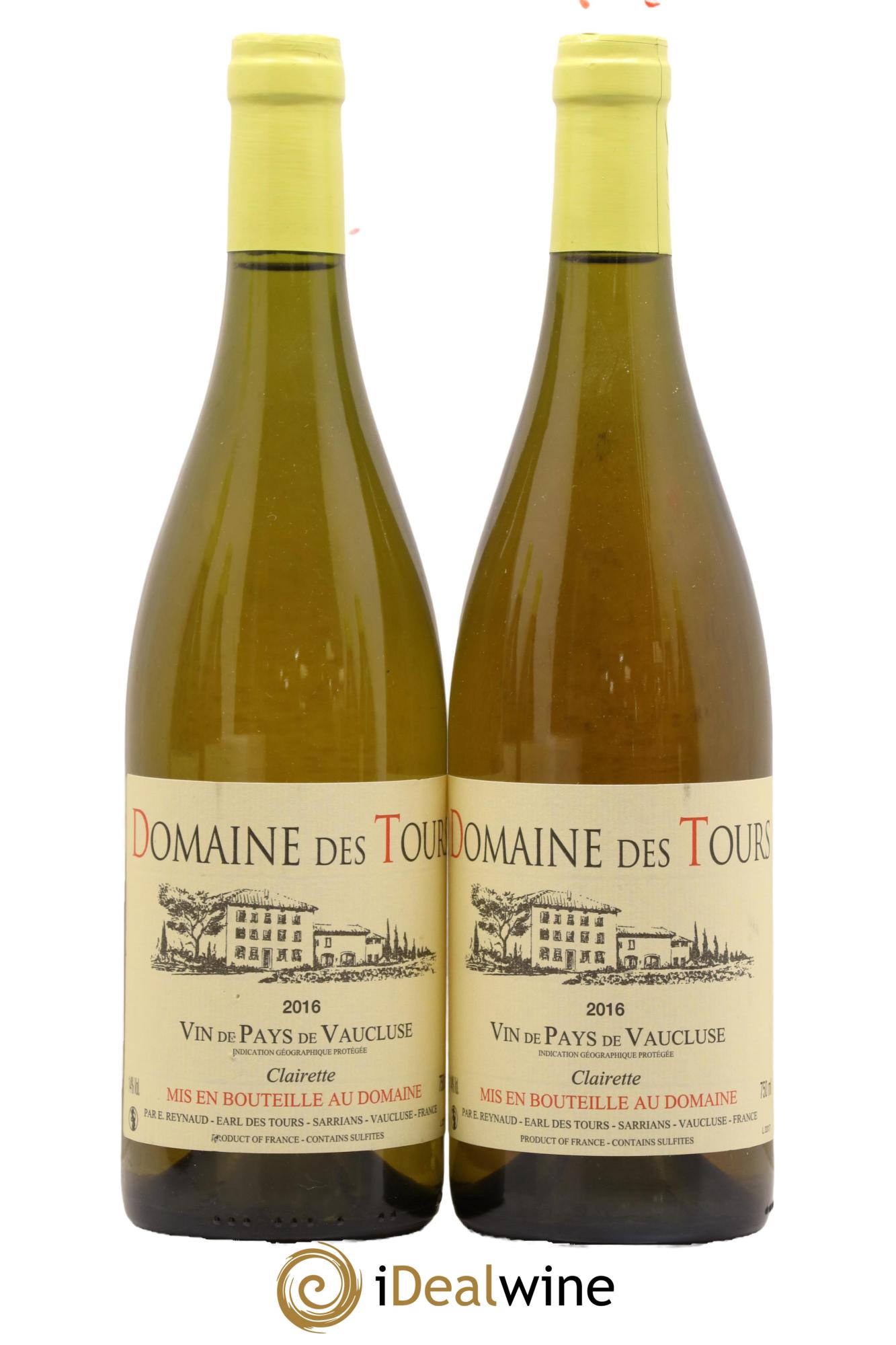 Vaucluse (Vin de Pays de Vaucluse) Domaine des Tours Emmanuel Reynaud 2016 - Lot de 2 bouteilles - 0