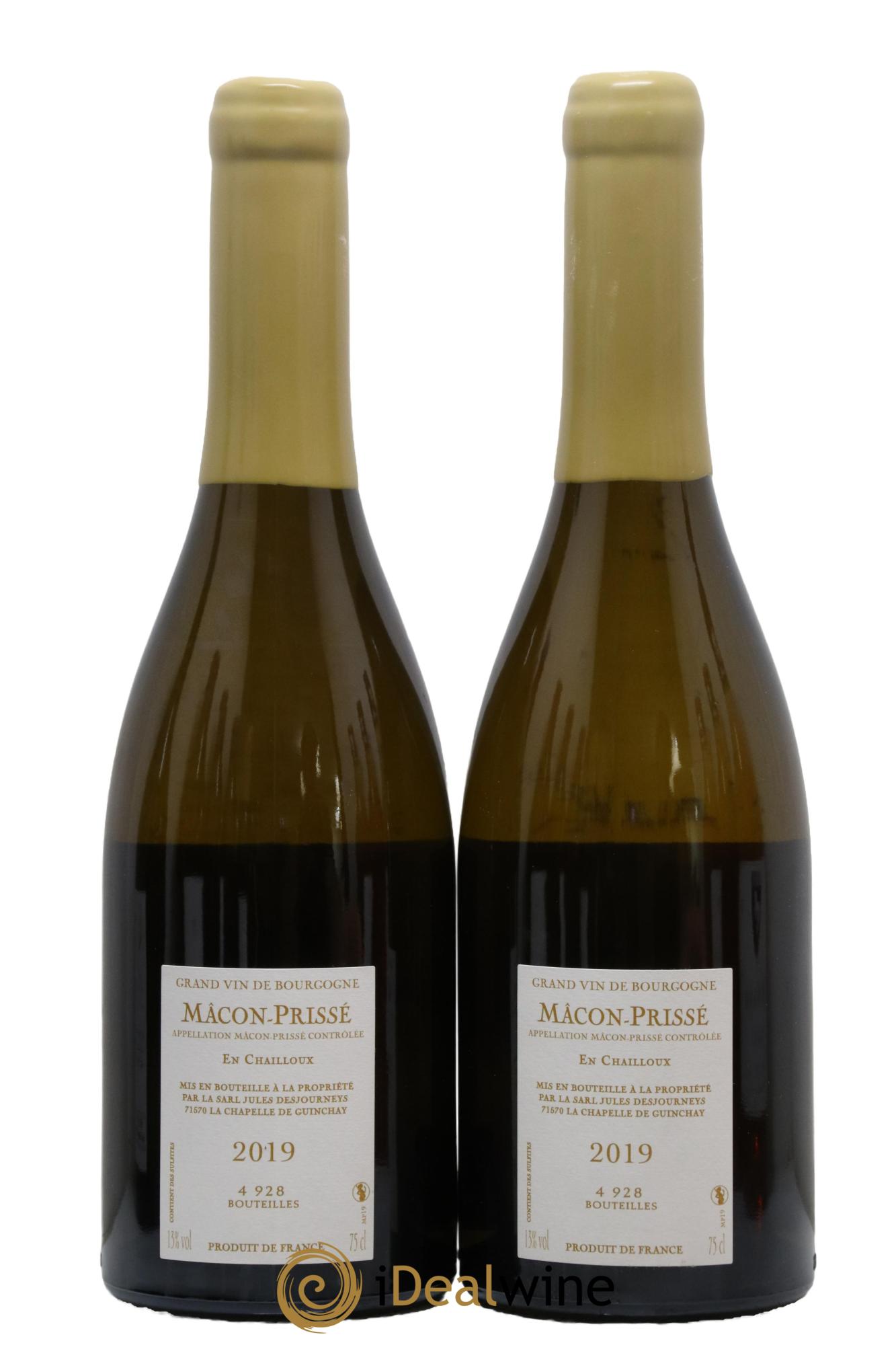 Mâcon-Prissé En Chailloux Jules Desjourneys 2019 - Lotto di 2 bottiglie - 1