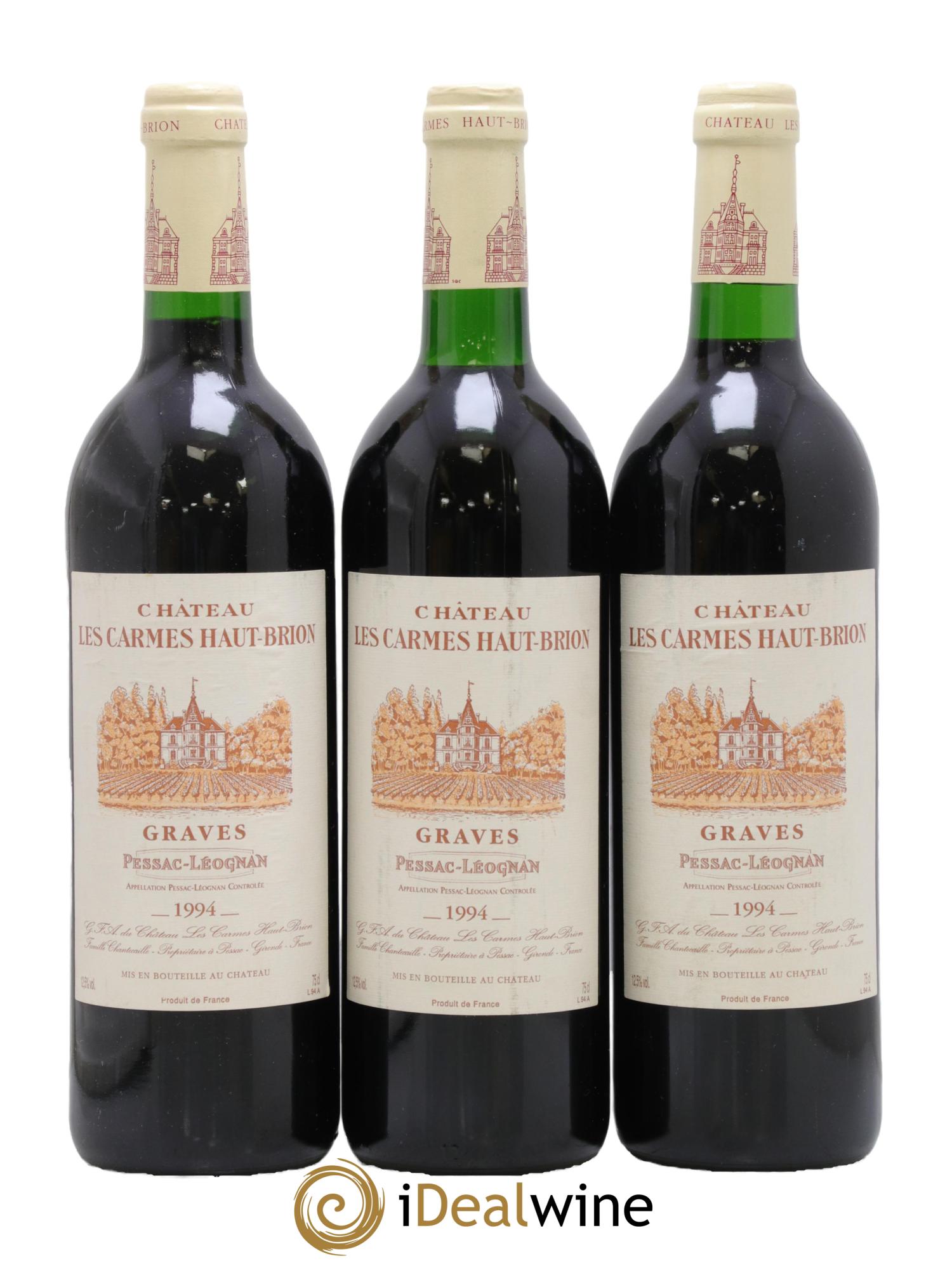 Château Les Carmes Haut-Brion 1994 - Lot of 3 bottles - 0