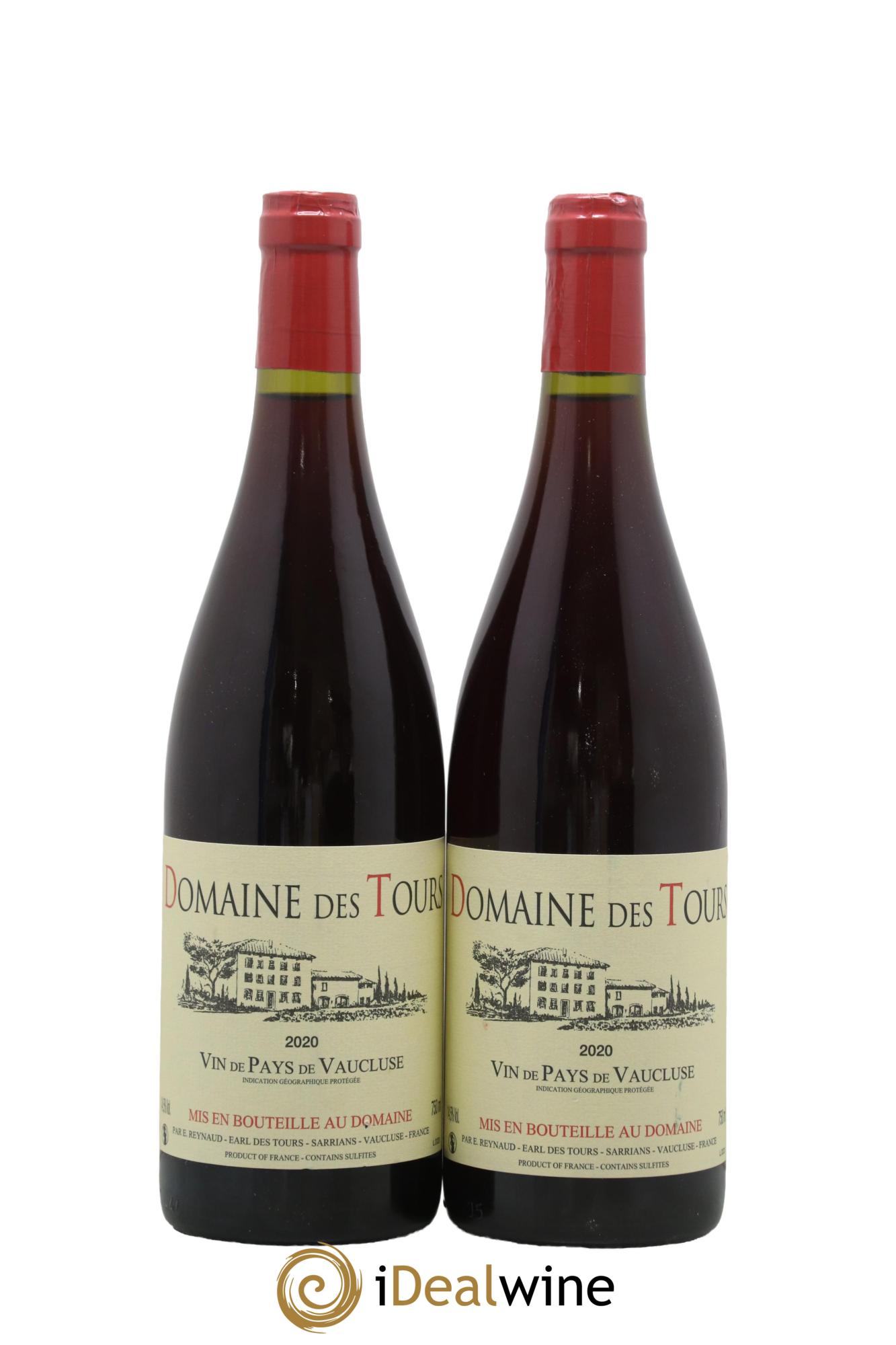 Vaucluse (Vin de Pays de Vaucluse) Domaine des Tours Emmanuel Reynaud 2020 - Lot de 2 bouteilles - 0