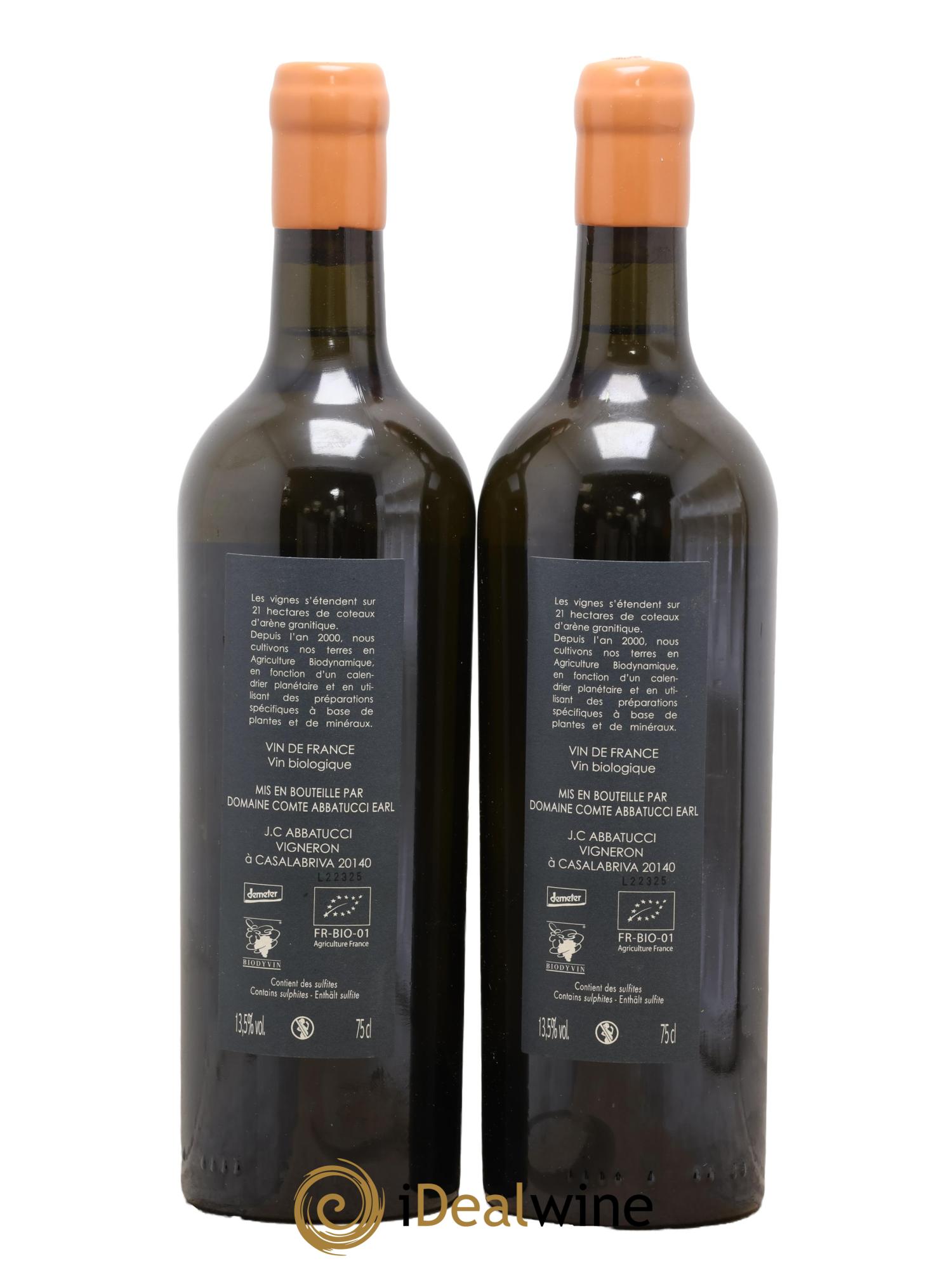 Vin de France Diplomate d'Empire Comte Abbatucci (Domaine) 2022 - Lot of 2 bottles - 1
