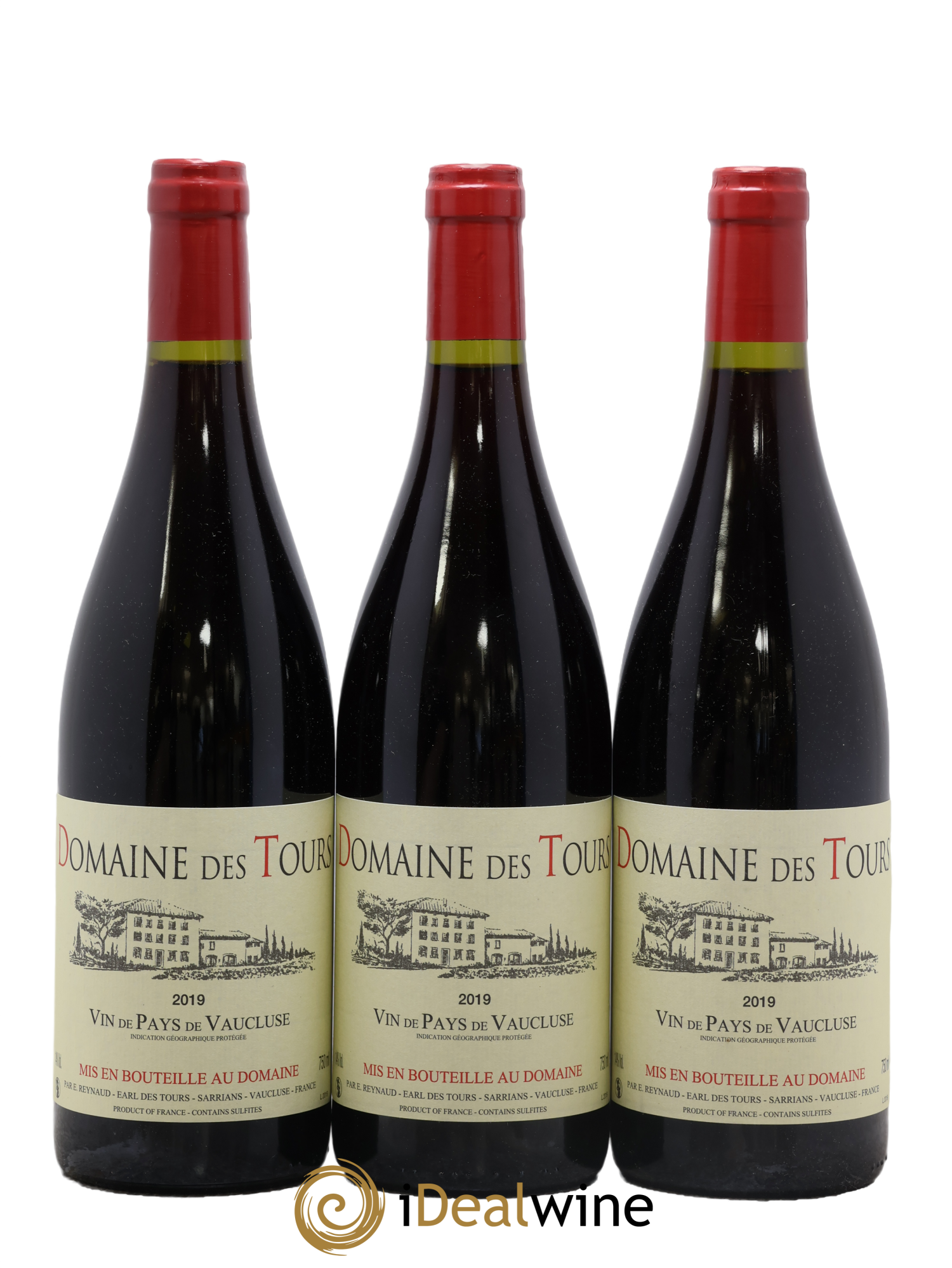 Vaucluse (Vin de Pays de Vaucluse) Domaine des Tours Emmanuel Reynaud 2019 - Lot de 3 bouteilles - 0