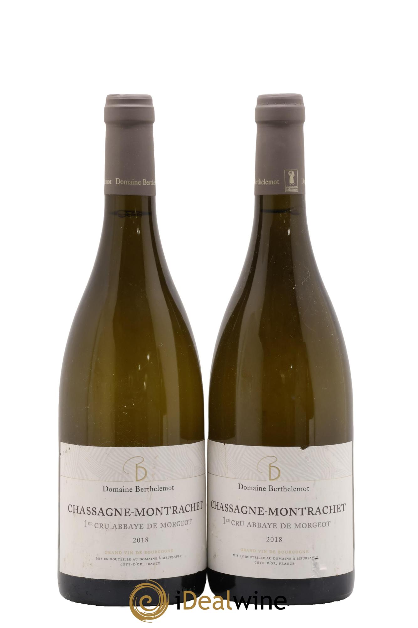 Chassagne-Montrachet 1er Cru Abbaye de Morgeot Berthelemot 2018 - Lot of 2 bottles - 0