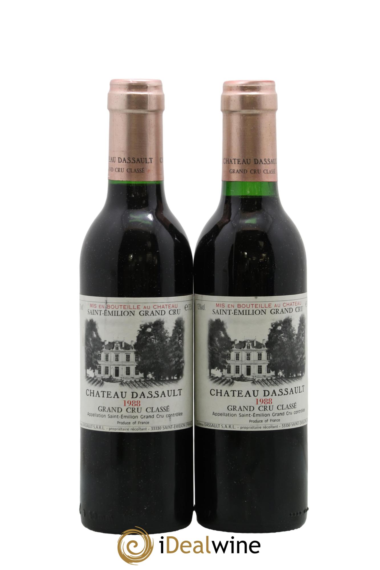 Château Dassault Grand Cru Classé 1988 - Lot of 2 half-bottles - 0