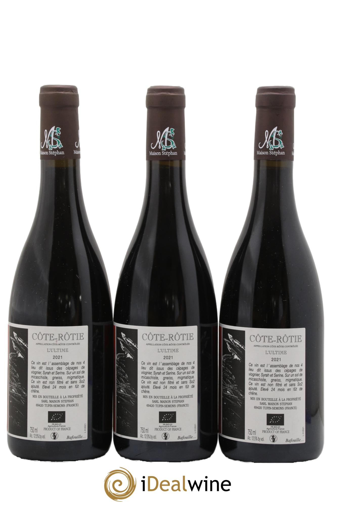 Côte-Rôtie L'Ultime Jean-Michel Stephan 2021 - Lotto di 3 bottiglie - 1