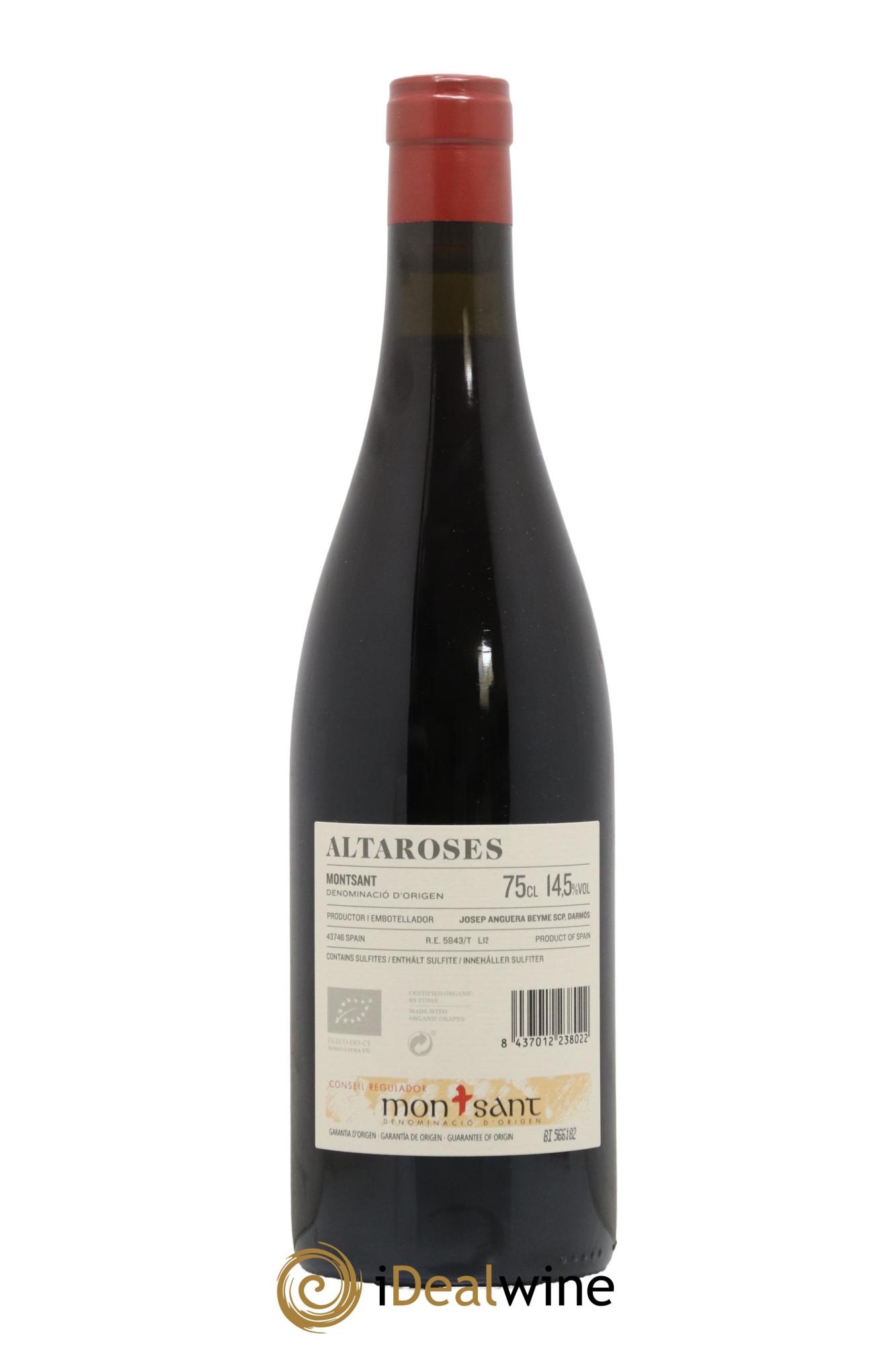 Montsant DO Altaroses Cellers Joan d Anguera 2020 - Lot de 1 bouteille - 1