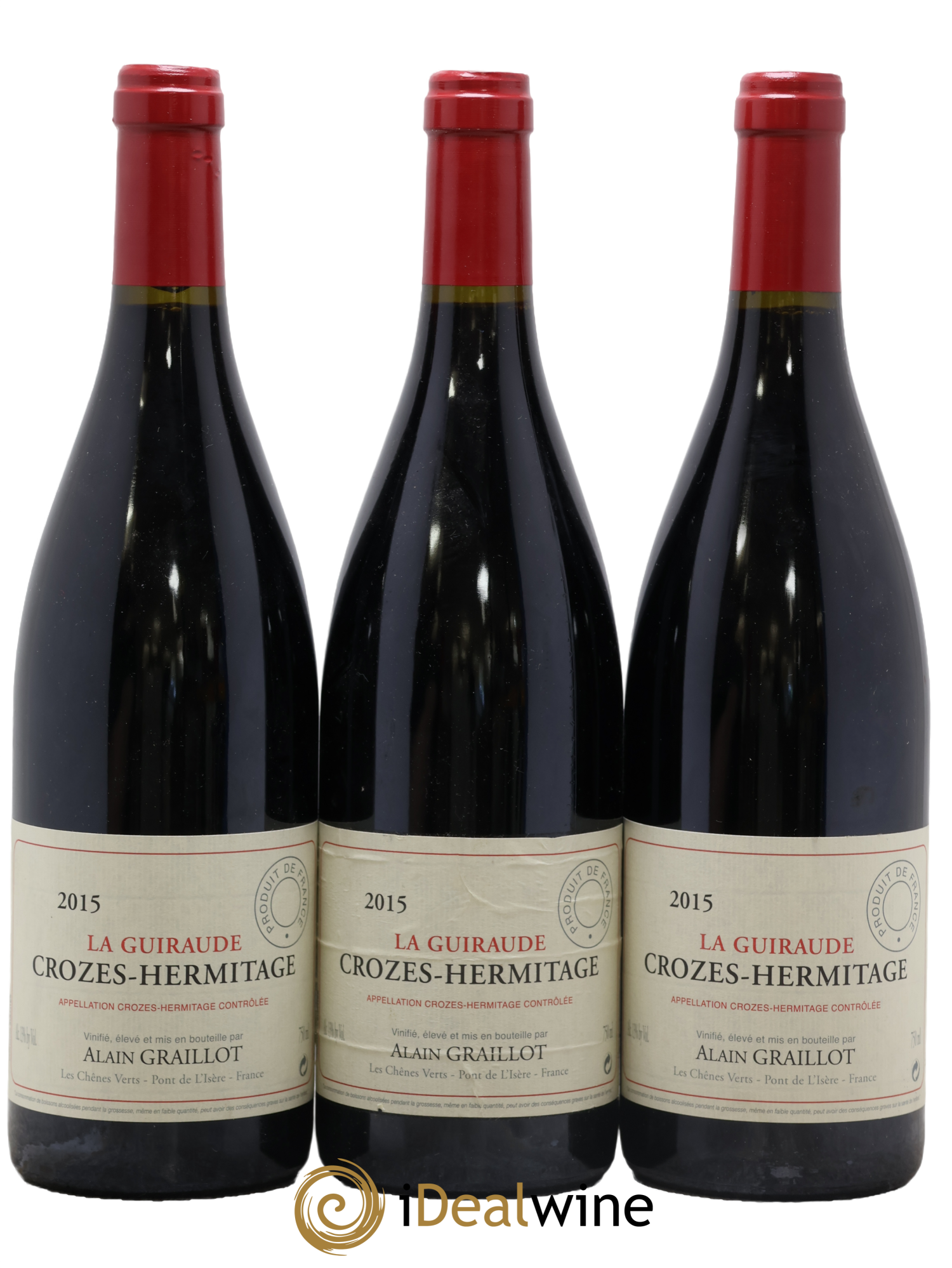 Crozes-Hermitage La Guiraude Domaine Graillot 2015 - Lot de 3 bouteilles - 0