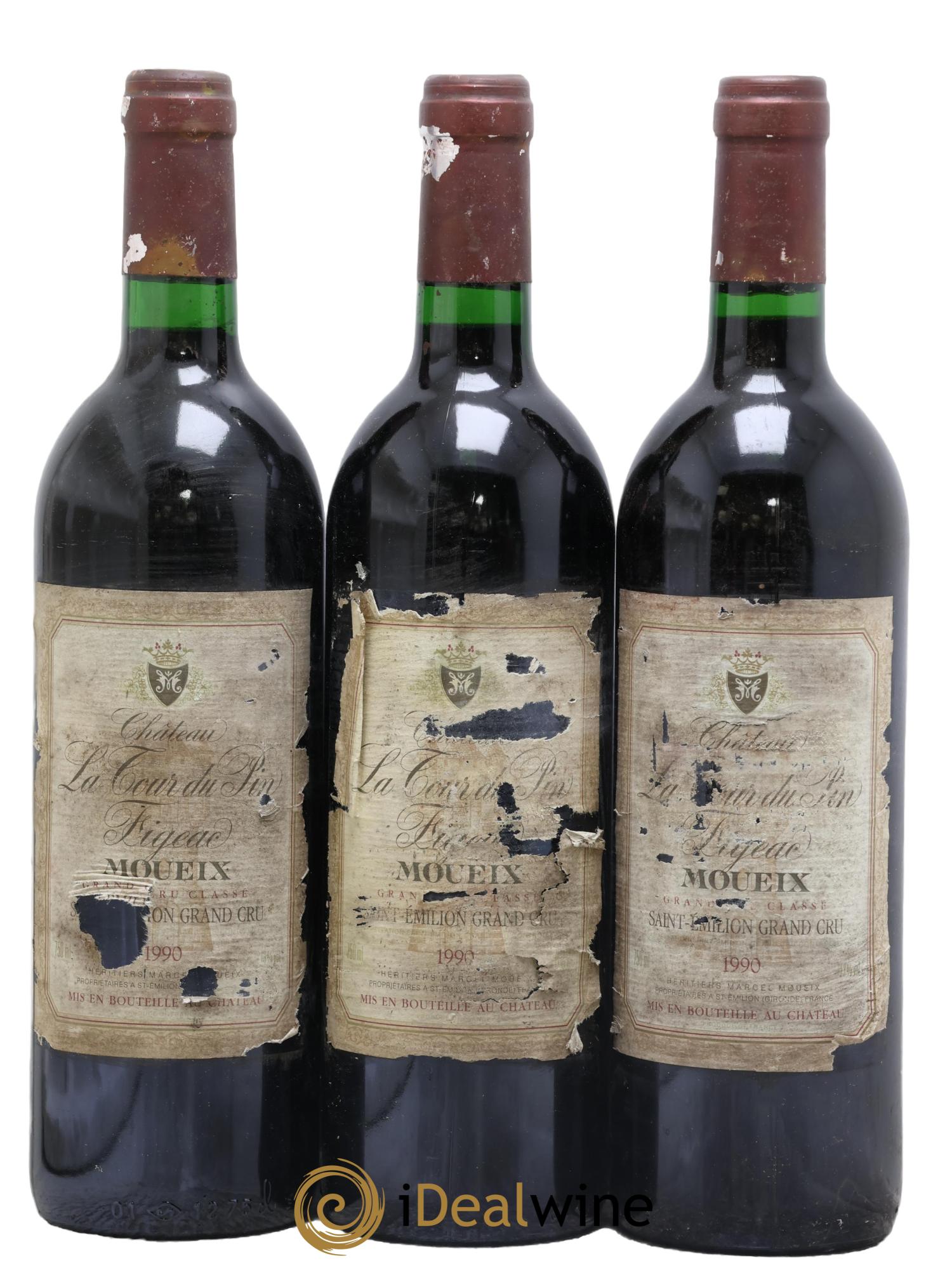 Château la Tour du Pin Figeac 1990 - Posten von 3 Flaschen - 0