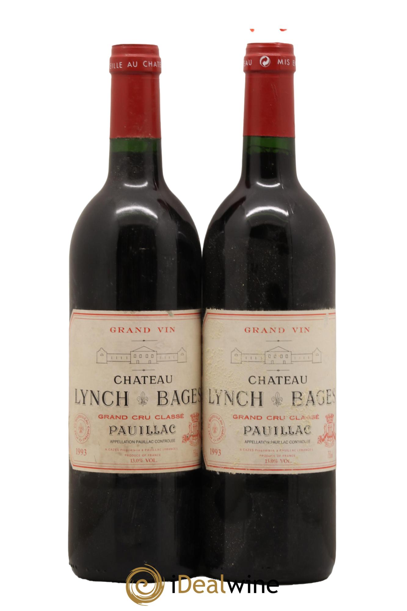 Château Lynch Bages 5ème Grand Cru Classé 1993 - Lot de 2 bouteilles - 0