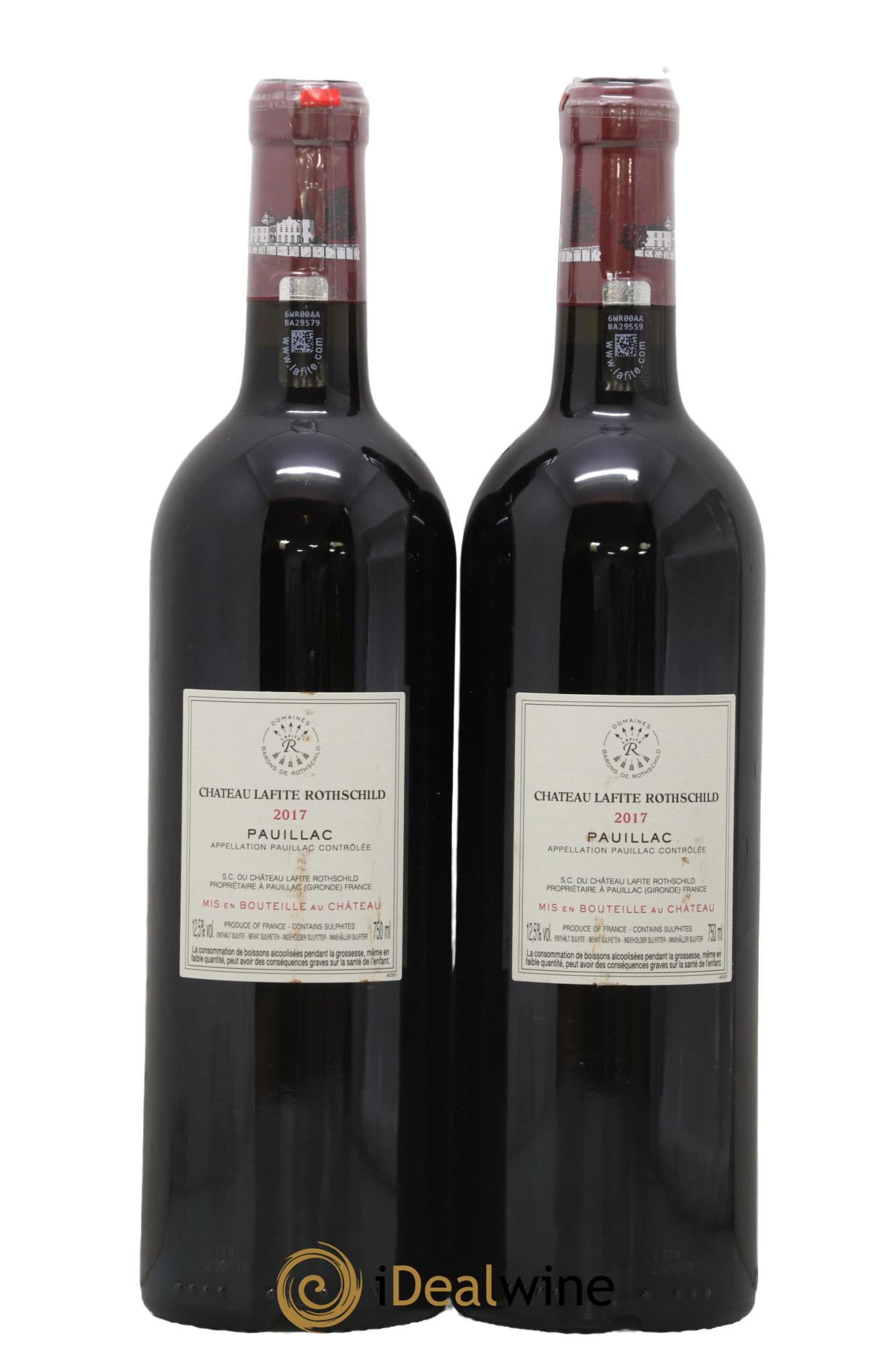 Château Lafite Rothschild 1er Grand Cru Classé  2017 - Lot de 2 bouteilles - 1