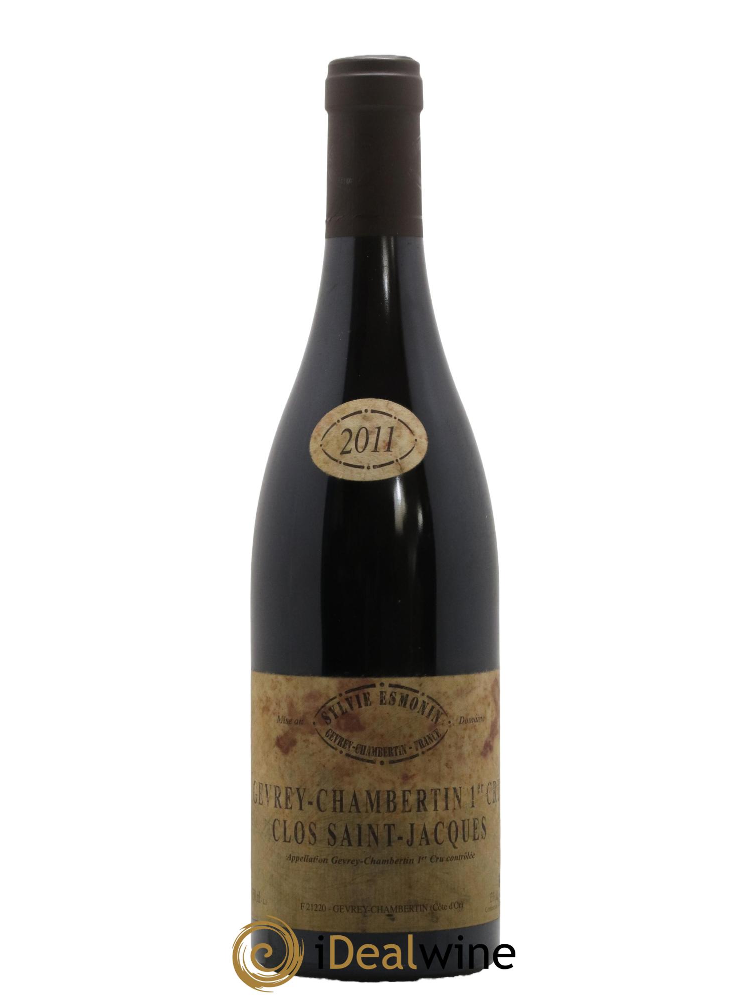 Gevrey-Chambertin 1er Cru Clos Saint Jacques Sylvie Esmonin 2011 - Lot of 1 bottle - 0