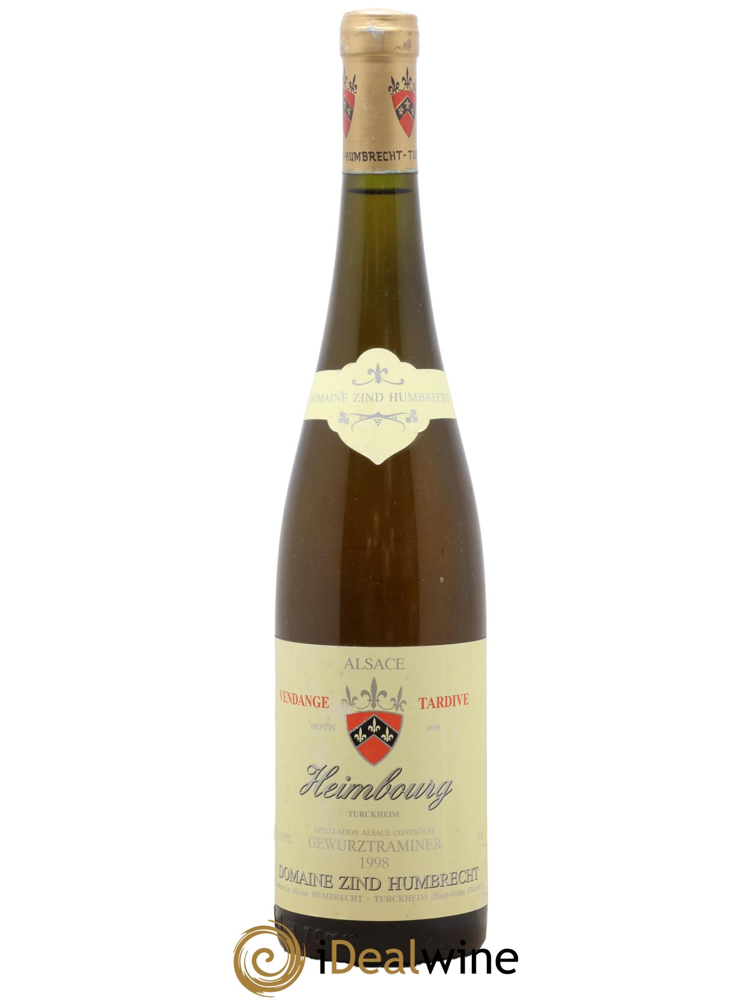 Alsace Gewurztraminer Heimbourg Vendanges Tardives Zind Humbrecht 1998 - Posten von 1 Flasche - 0