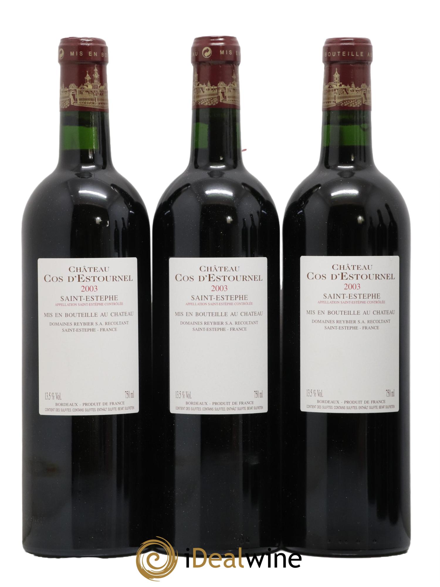 Cos d'Estournel 2ème Grand Cru Classé 2003 - Lot de 6 bouteilles - 4