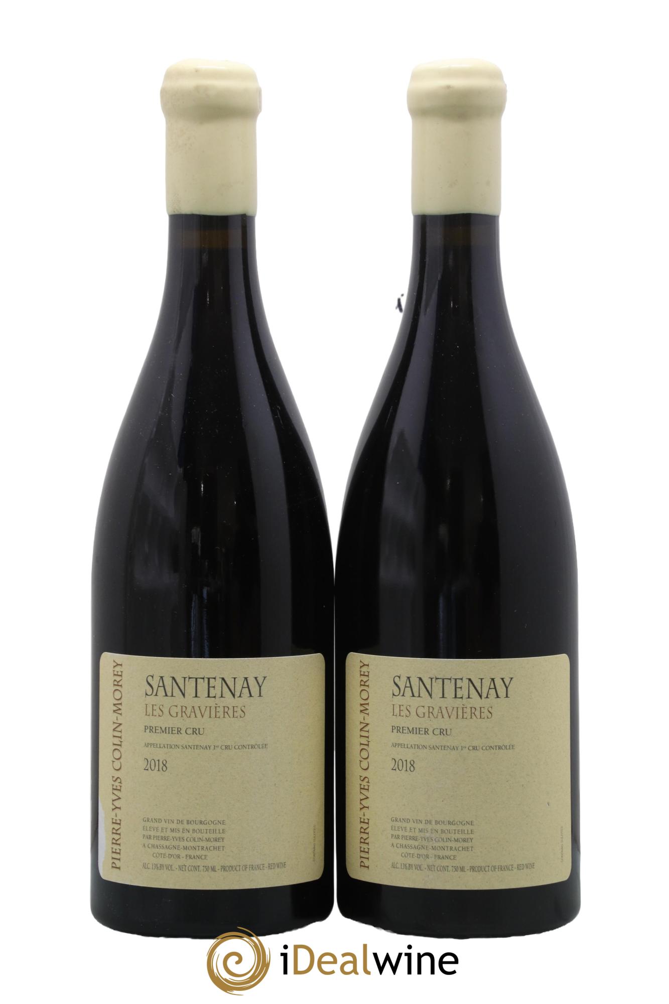 Santenay 1er Cru Les Gravières Pierre-Yves Colin Morey 2018 - Lotto di 2 bottiglie - 0