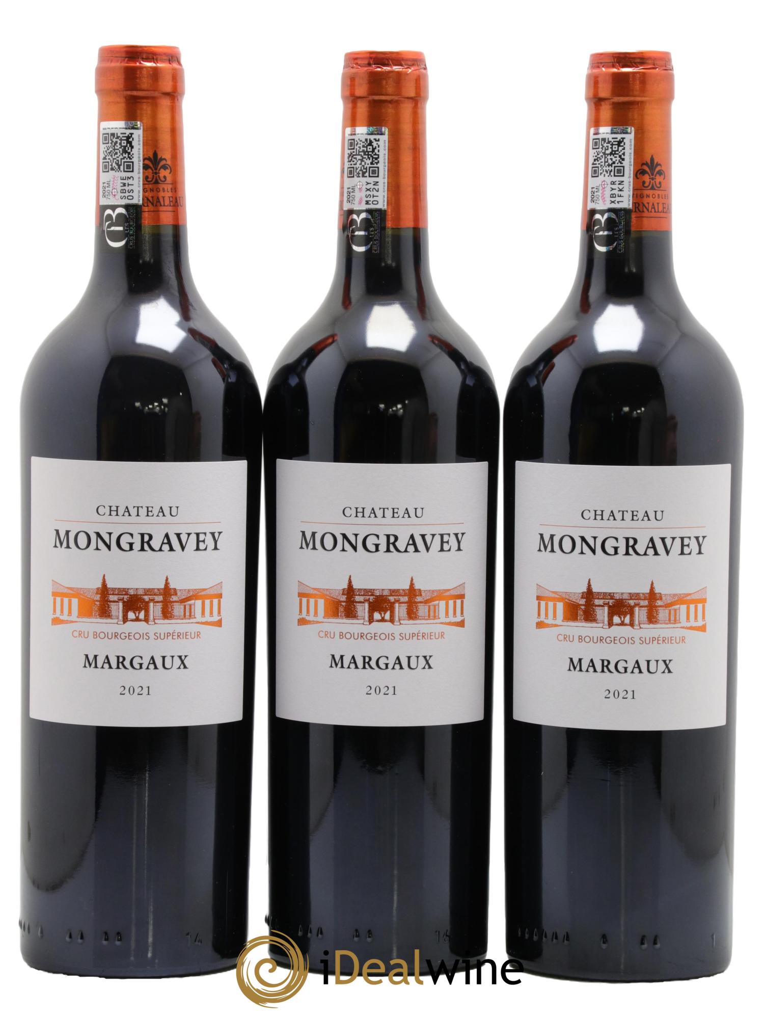 Margaux Château Mongravey 2021 - Lot of 3 bottles - 0