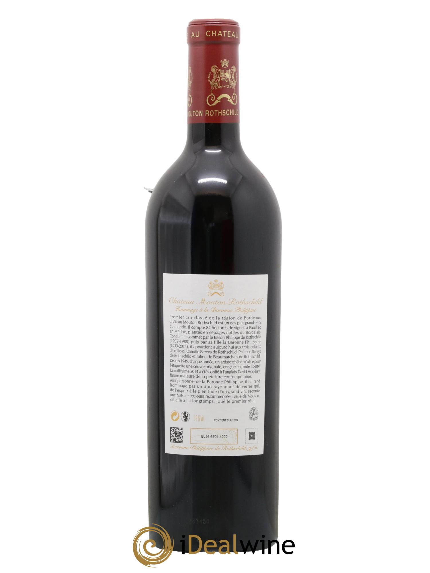 Château Mouton Rothschild 1er Grand Cru Classé 2014 - Lot de 1 bouteille - 1