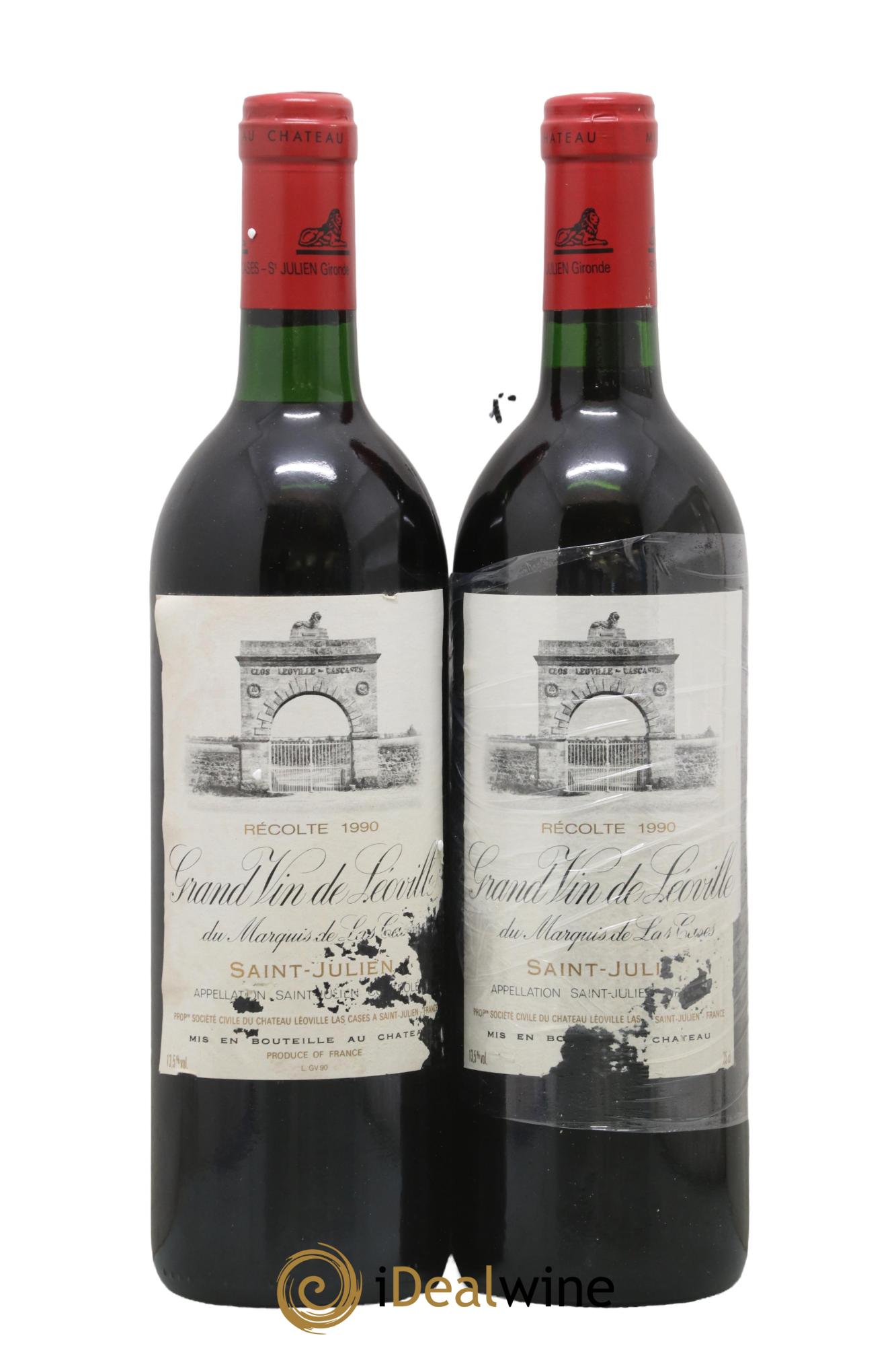 Château Léoville Las Cases 2ème Grand Cru Classé 1990 - Posten von 2 Flaschen - 0