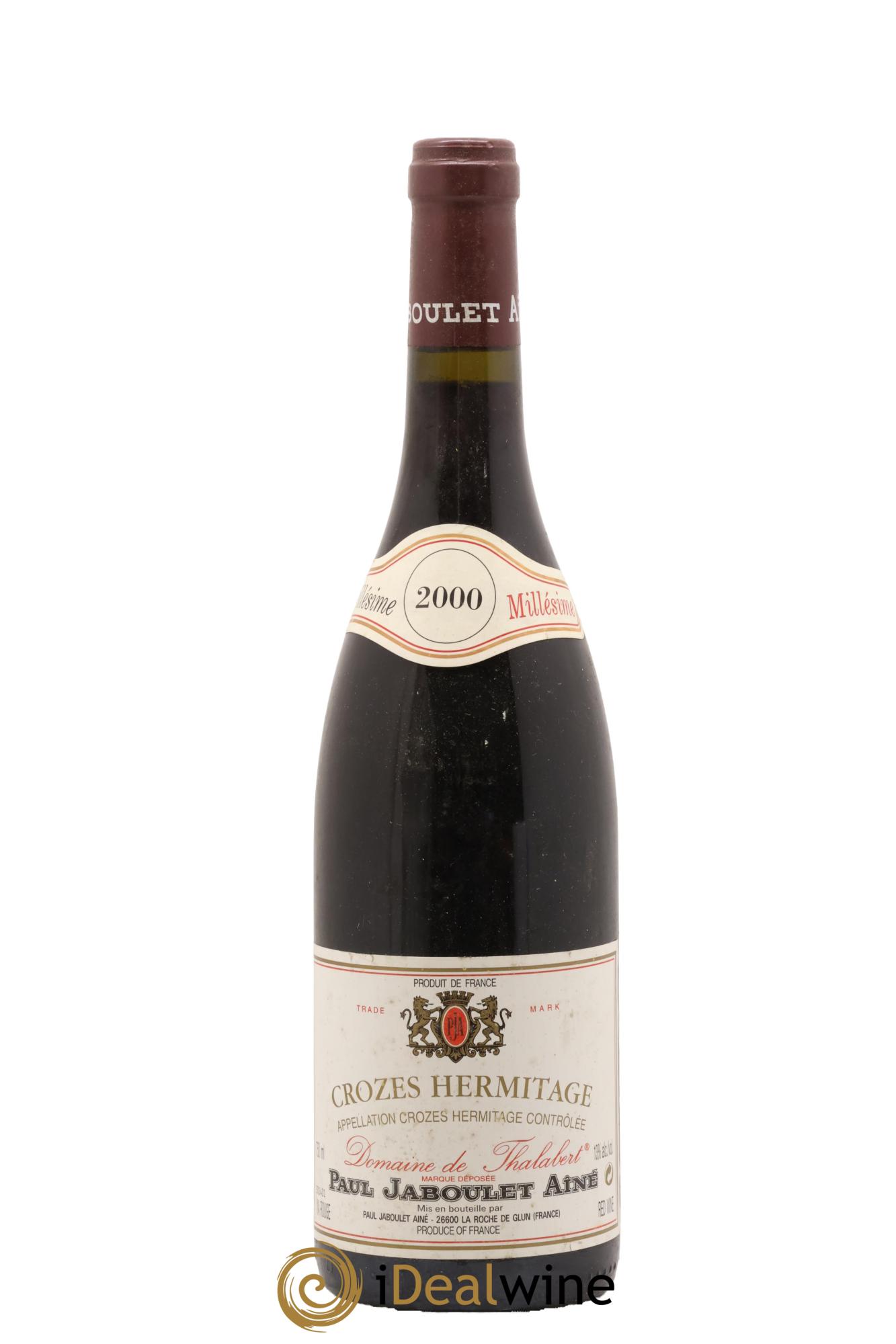 Crozes-Hermitage Domaine de Thalabert Paul Jaboulet Ainé 2000 - Lot de 1 bouteille - 0