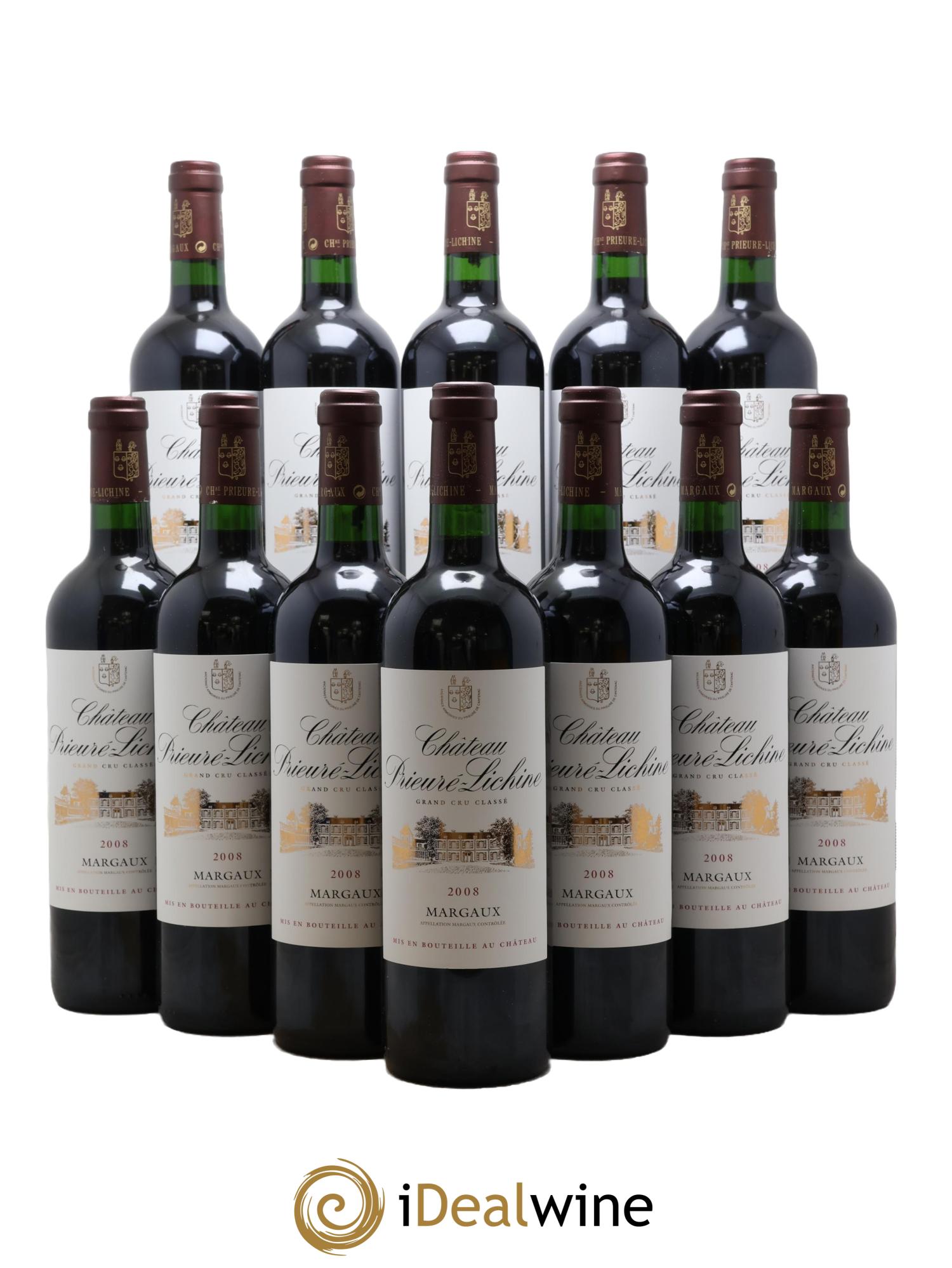 Château Prieuré Lichine 4ème Grand Cru Classé 2008 - Lot de 12 bouteilles - 0