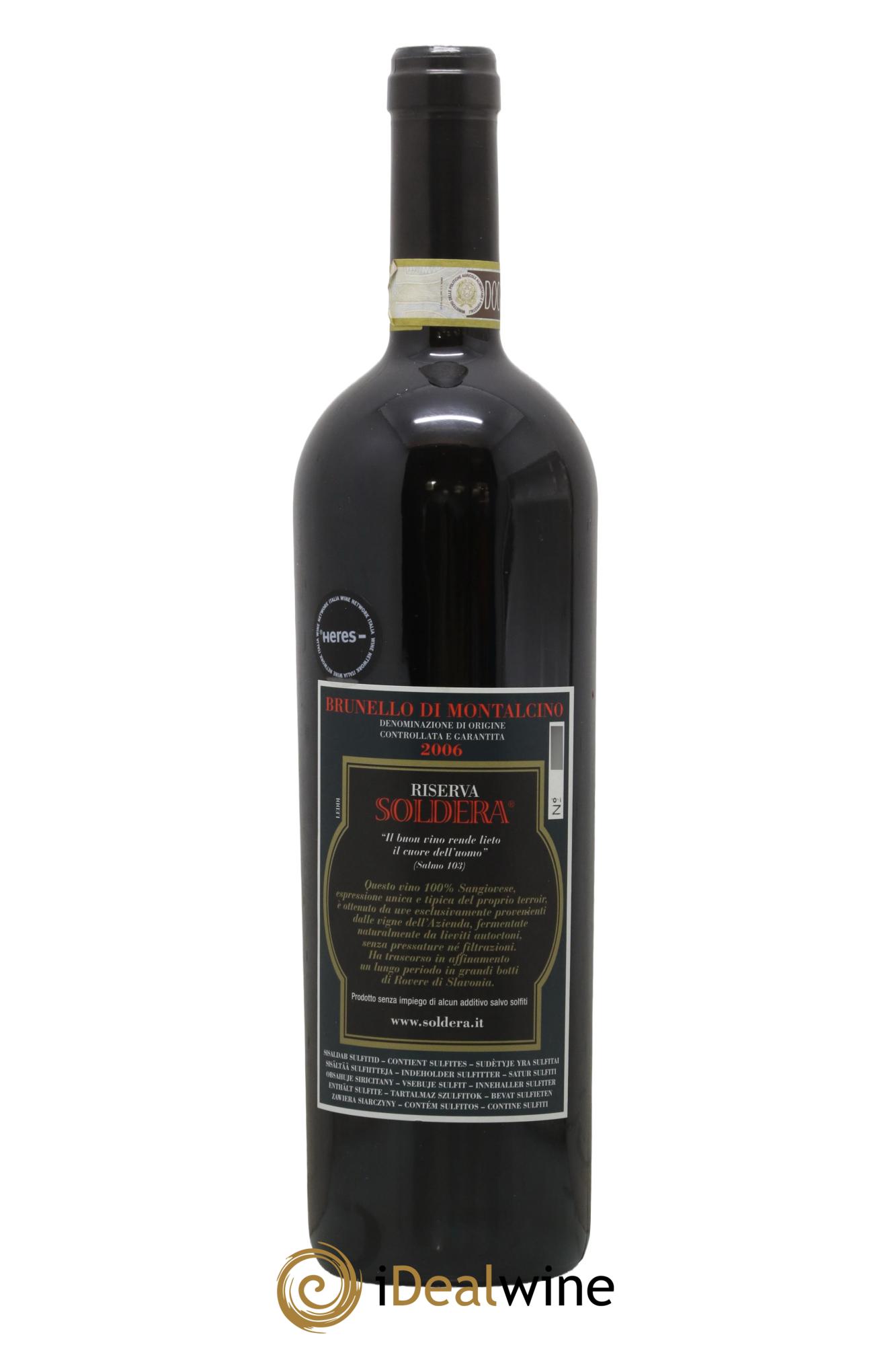 Brunello di Montalcino DOCG Riserva Soldera Case Basse - Gianfranco Soldera 2006 - Lot de 1 bouteille - 1