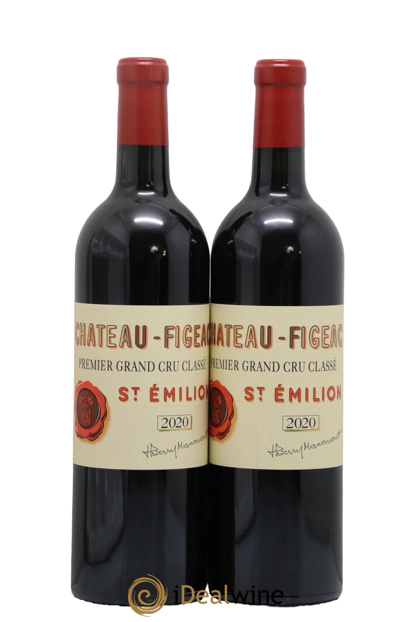 Château Figeac 1er Grand Cru Classé A 2020 - Lotto di 2 bottiglie - 0